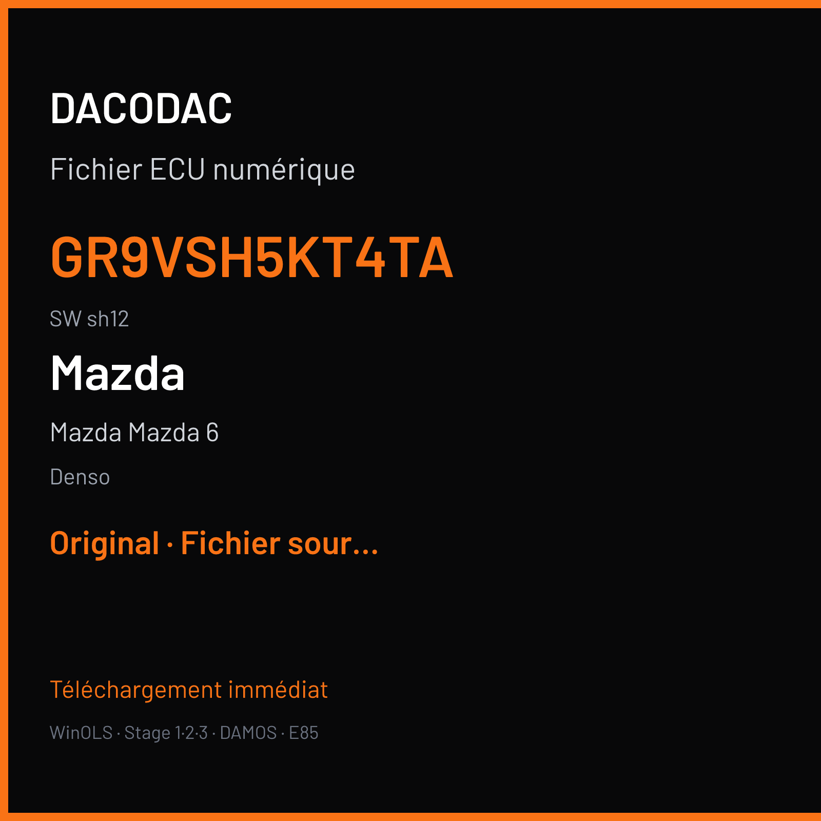 Mazda Mazda 6 (2017) — Denso — GR9VSH5KT4TA · sh12 — Original