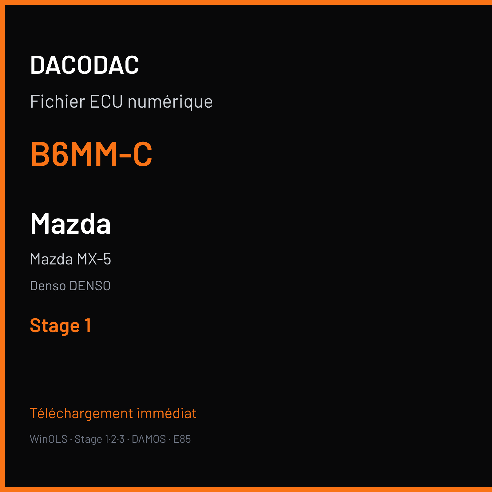 Mazda MX-5 (2002) — Denso DENSO — B6MM-C — Stage 1