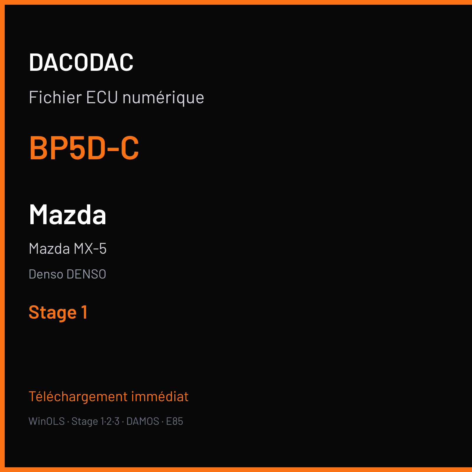 Mazda MX-5 (2000) — Denso DENSO — BP5D-C — Stage 1