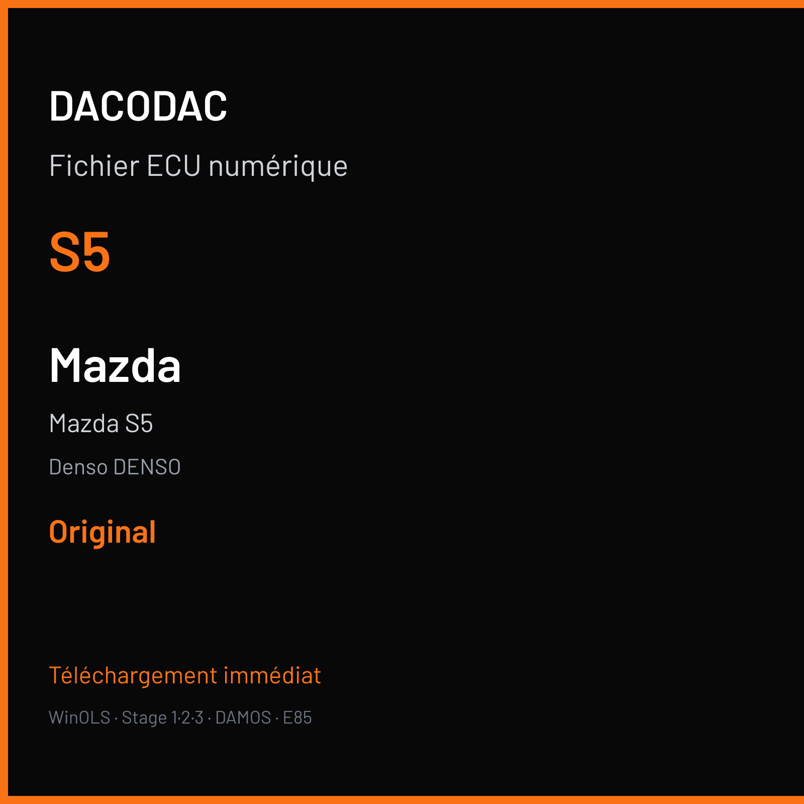 Mazda S5 (2016) — Denso DENSO — S5 — Original