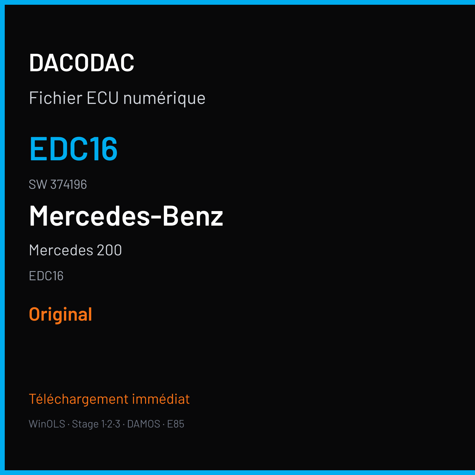 Mercedes 200 (2005) — EDC16 — EDC16 · 374196 — Original