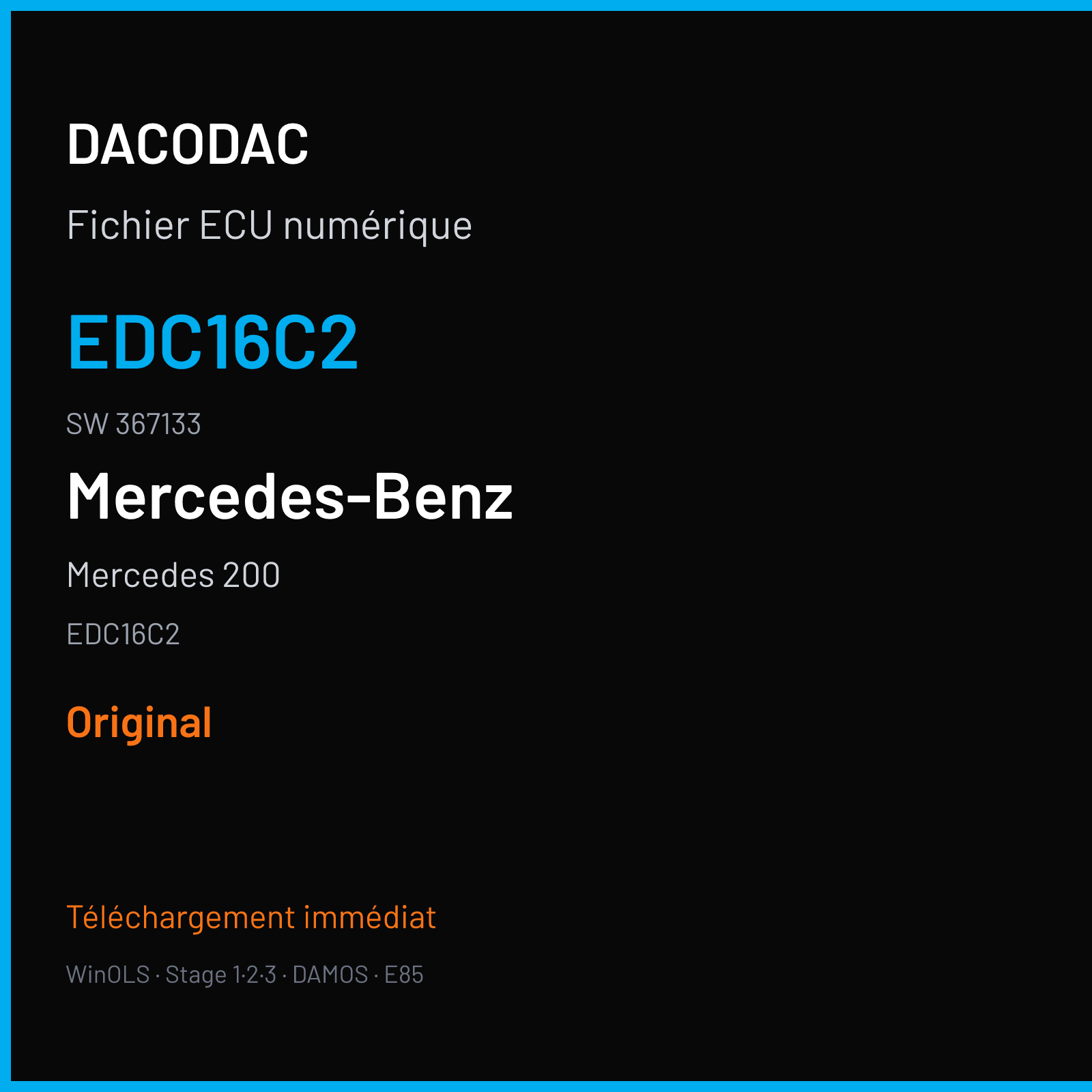 Mercedes 200 (2004) — EDC16C2 — EDC16C2 · 367133 — Original