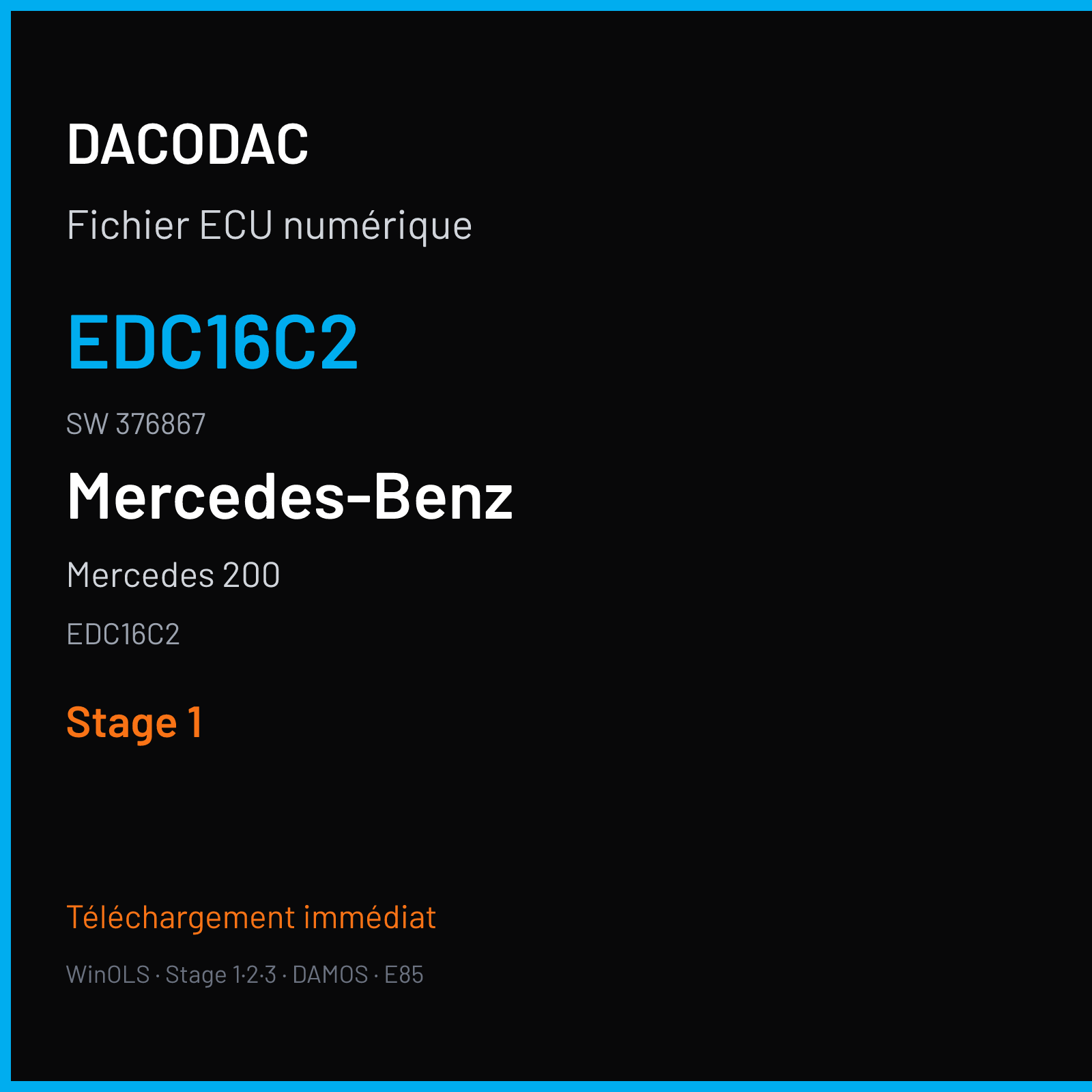 Mercedes 200 (2007) — EDC16C2 — EDC16C2 · 376867 — Stage 1