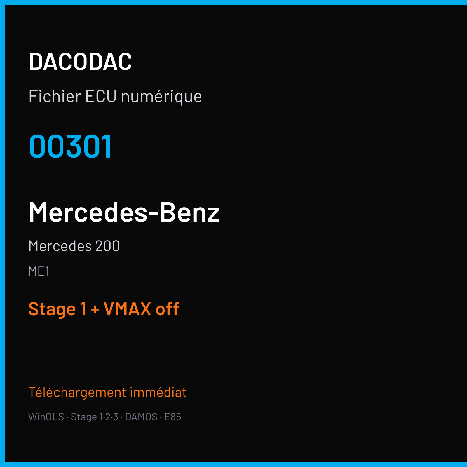 Mercedes 200 (2010) — ME1 — 00301 — Stage 1 + VMAX off