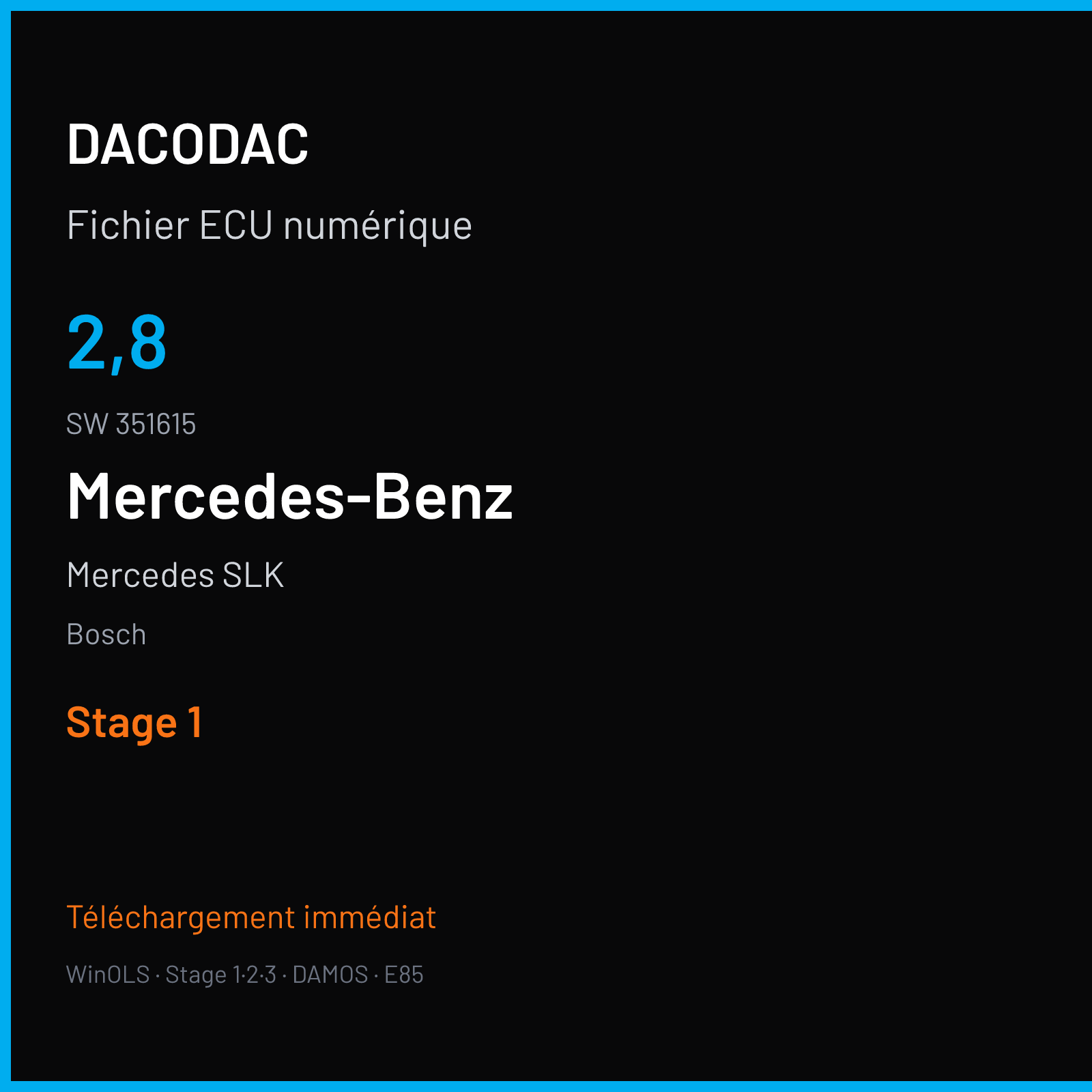 Mercedes SLK (2001) — Bosch — 2,8 · 351615 — Stage 1