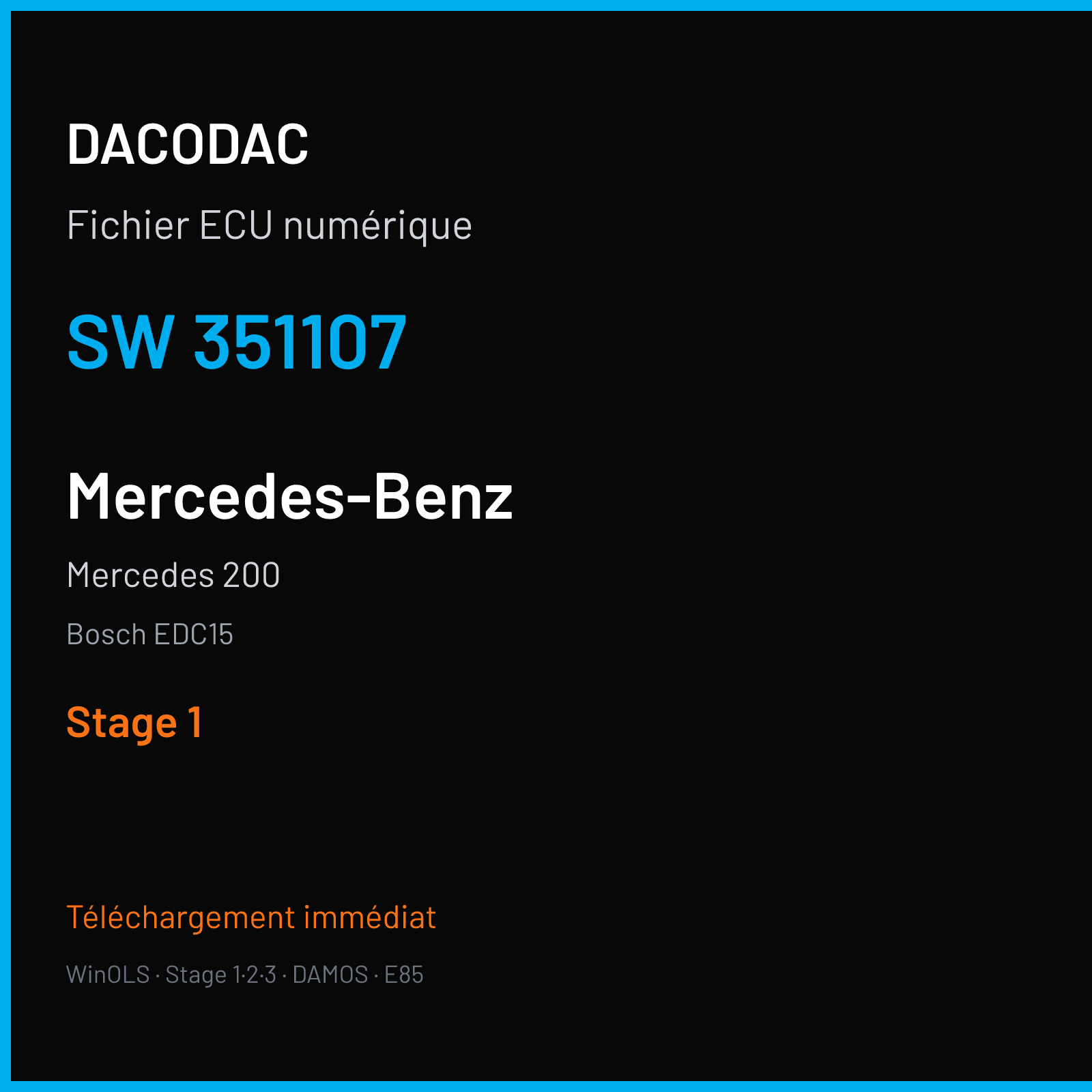 Mercedes 200 (2001) — Bosch EDC15 — 351107 — Stage 1