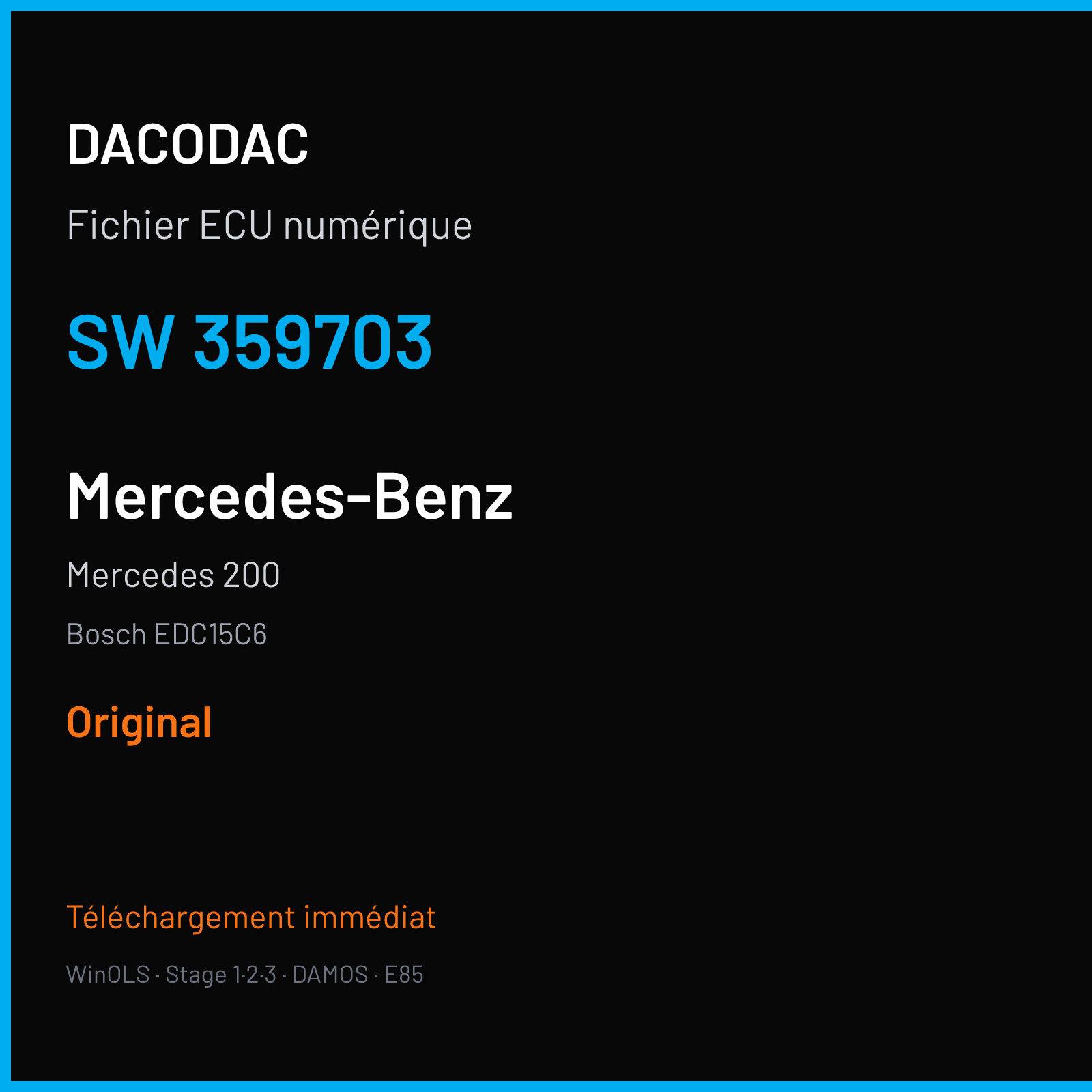 Mercedes 200 — Bosch EDC15C6 — 359703 — Original