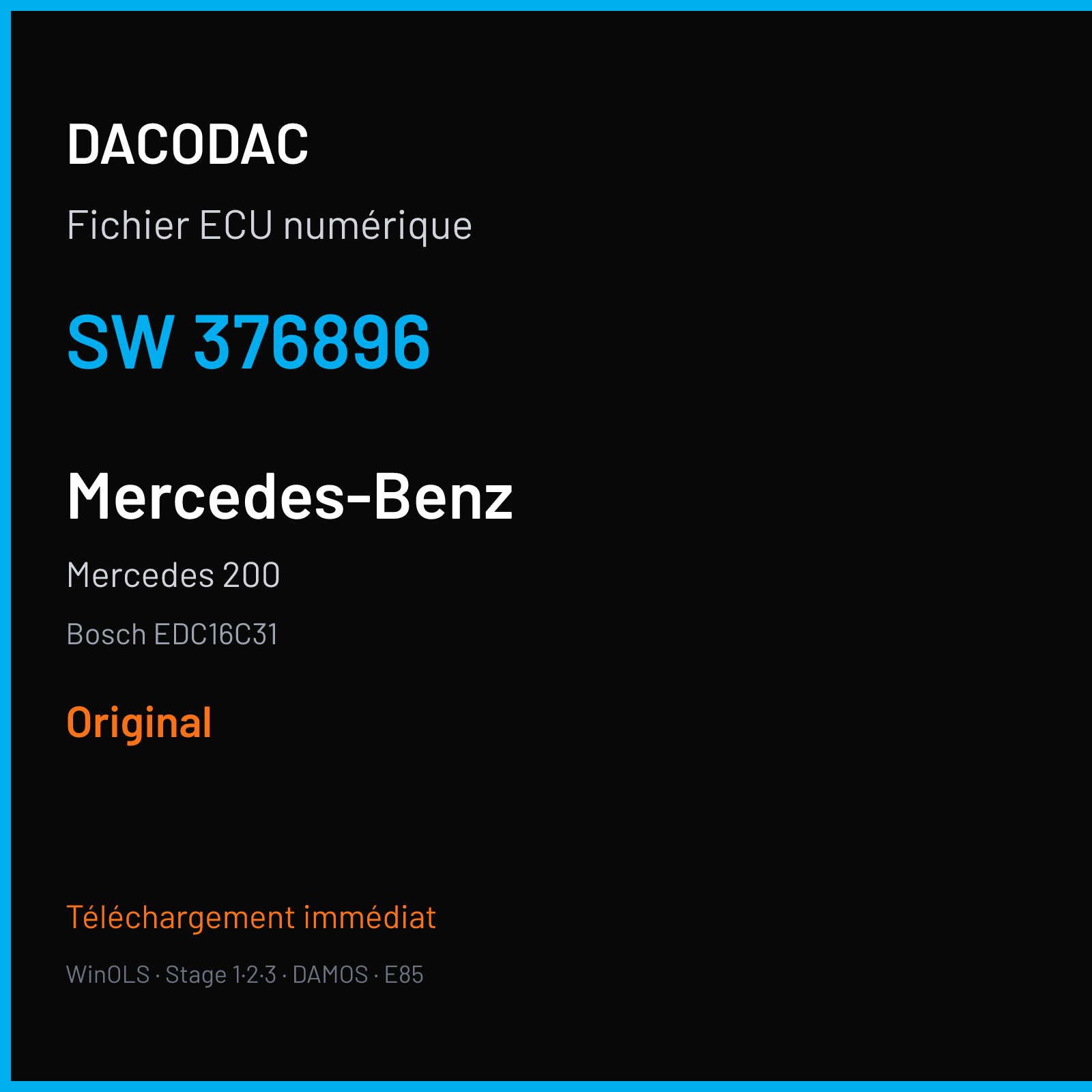 Mercedes 200 (2005) — Bosch EDC16C31 — 376896 — Original