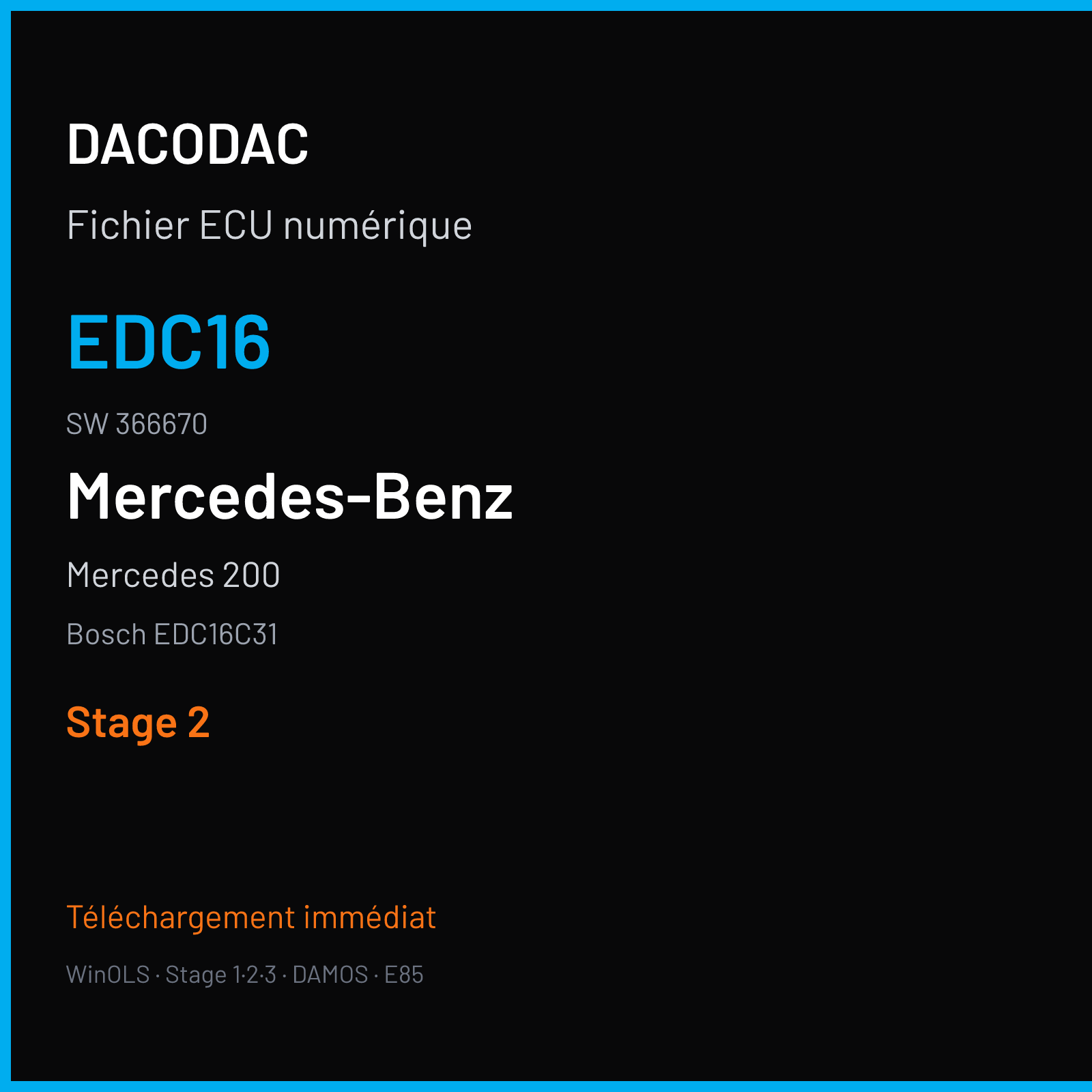 Mercedes 200 (2004) — Bosch EDC16C31 — EDC16 · 366670 — Stage 2