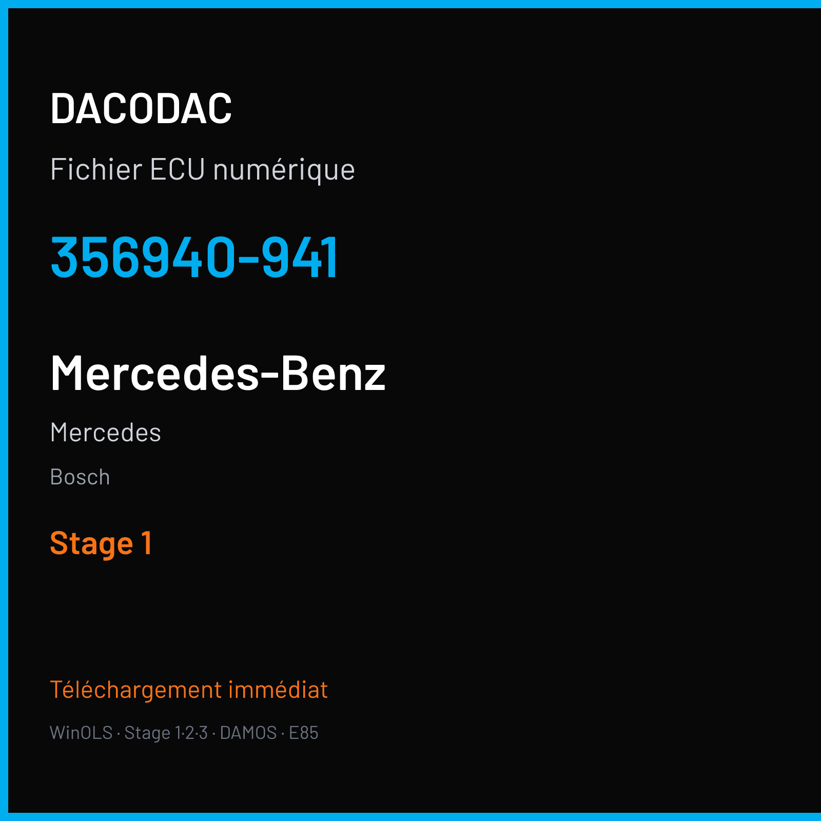 Mercedes (1997) — Bosch — 356940-941 — Stage 1