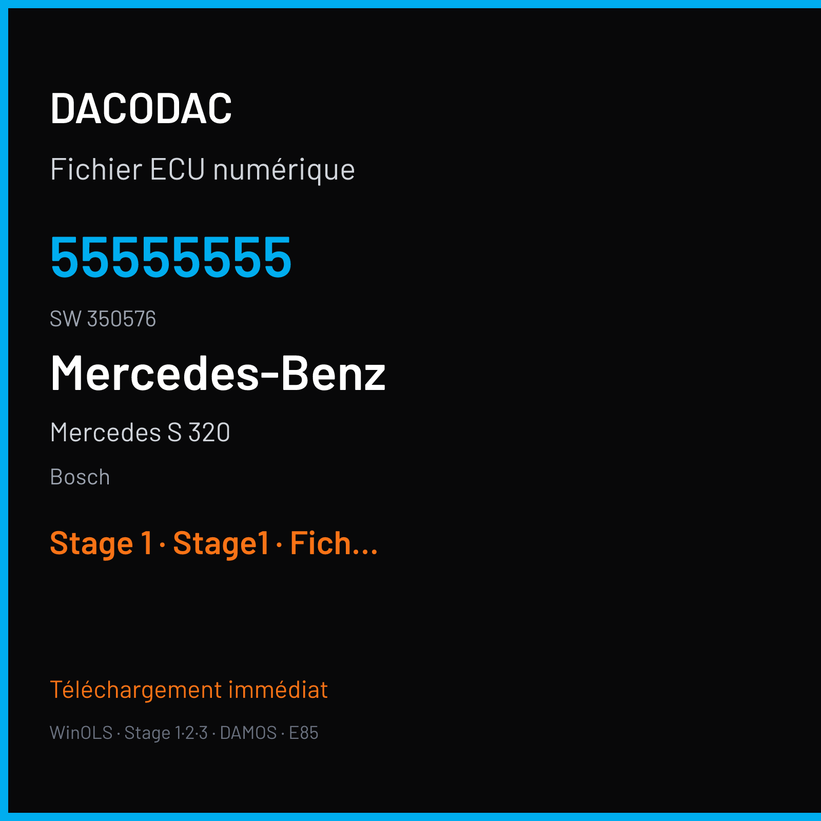 Mercedes S 320 (1999) — Bosch — 55555555 · 350576 — Stage 1