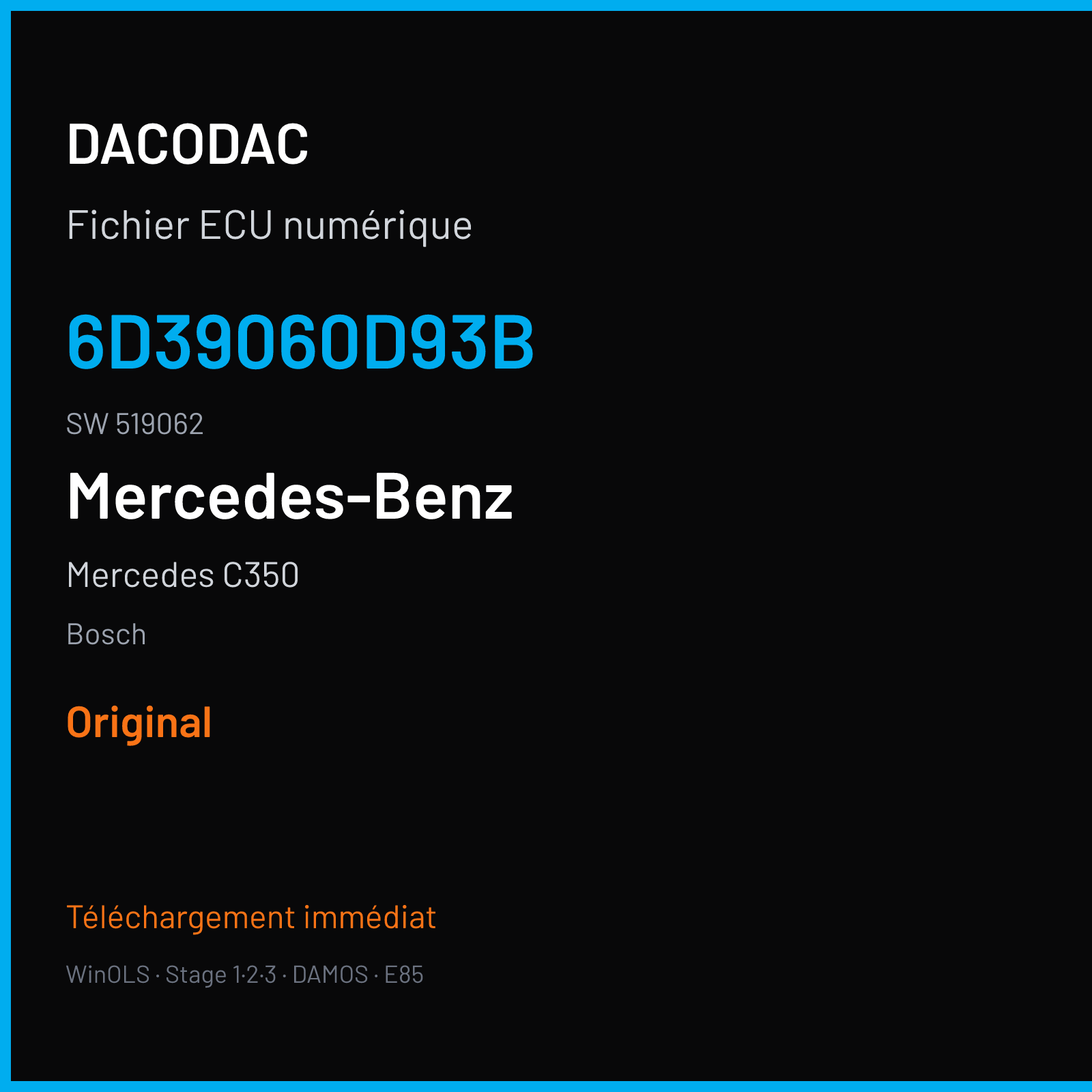 Mercedes C350 (2012) — Bosch — 6D39060D93B · 519062 — Original