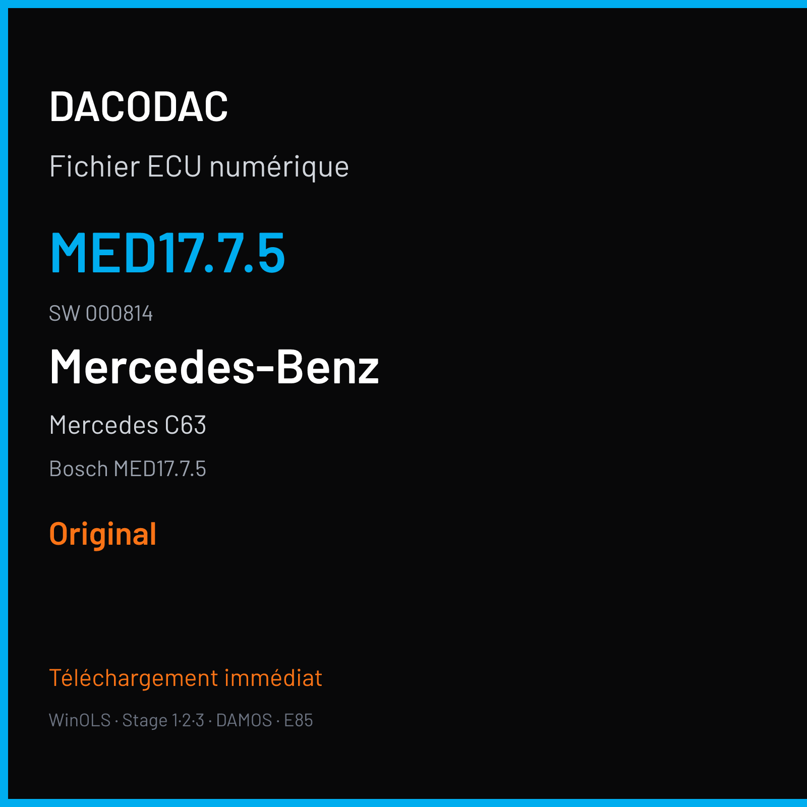 Mercedes C63 (2015) — Bosch MED17.7.5 — MED17.7.5 · 000814 — Original