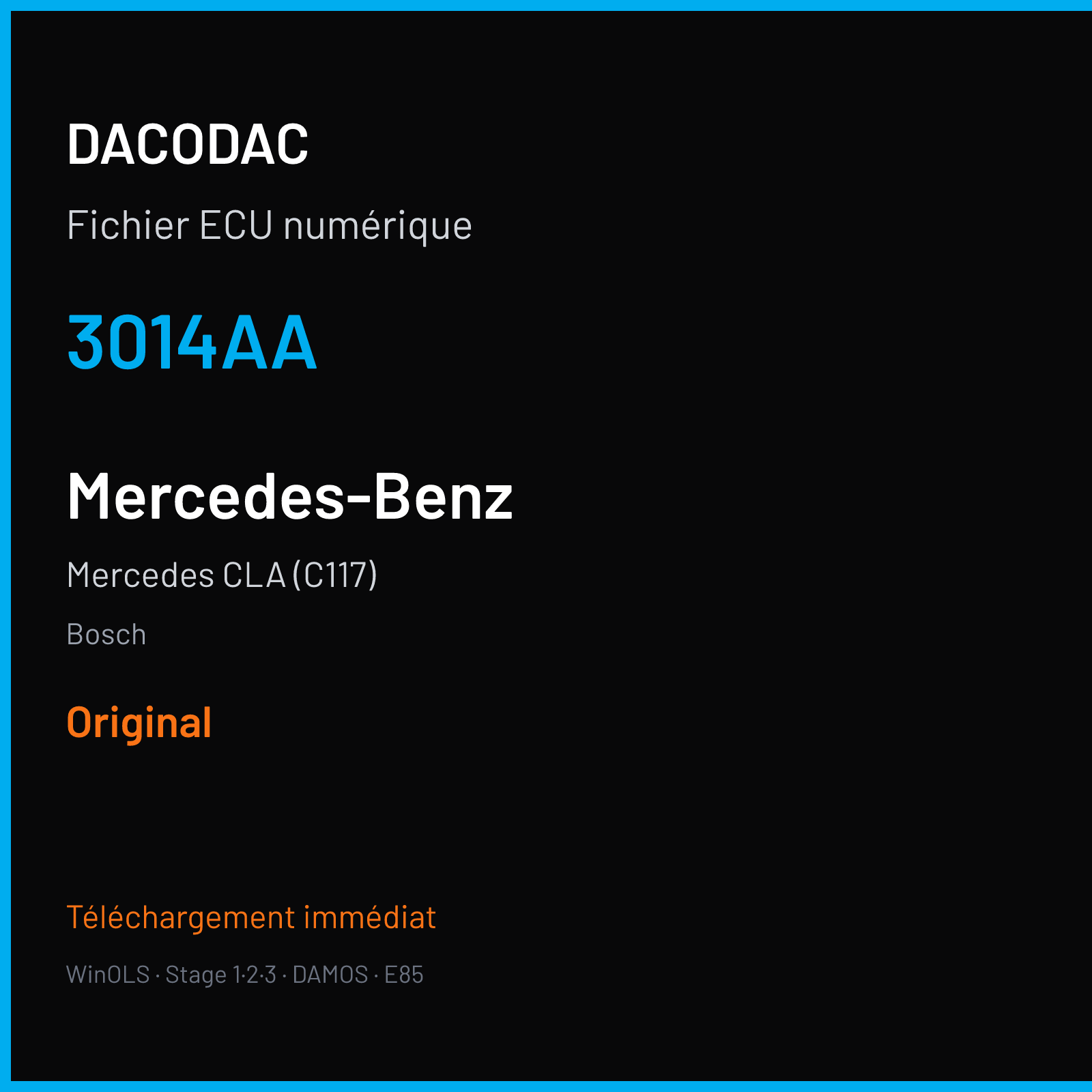 Mercedes CLA (C117) (2016) — Bosch — 3014AA — Original