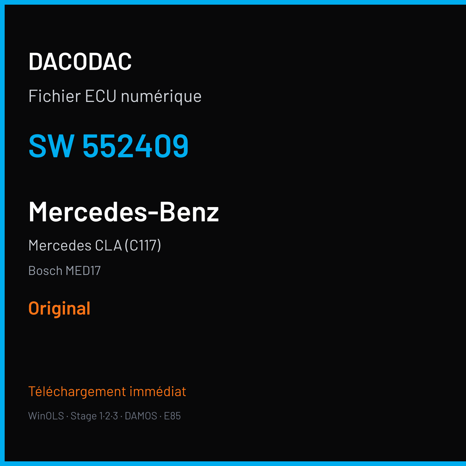 Mercedes CLA (C117) (2016) — Bosch MED17 — 552409 — Original