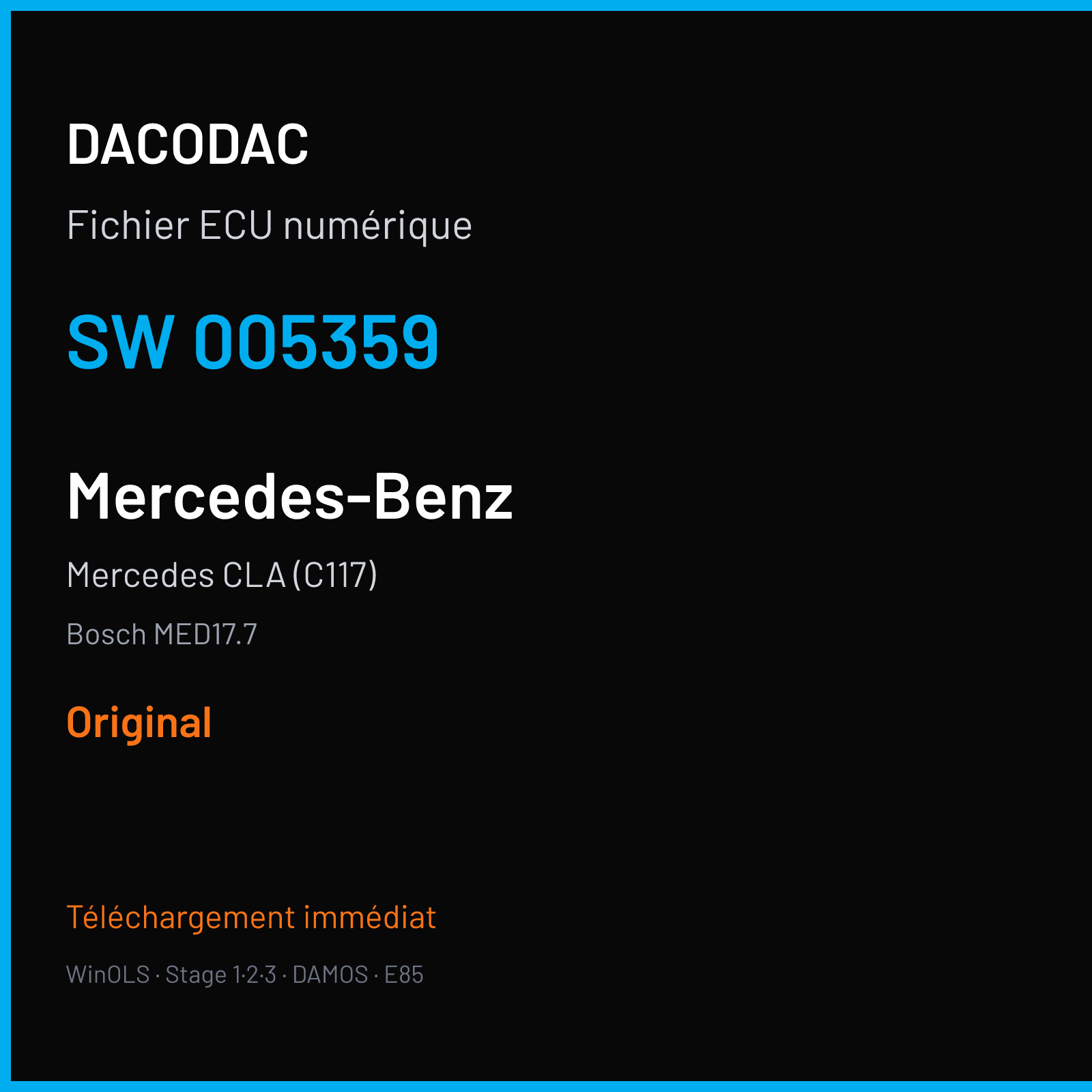 Mercedes CLA (C117) (2013) — Bosch MED17.7 — 005359 — Original