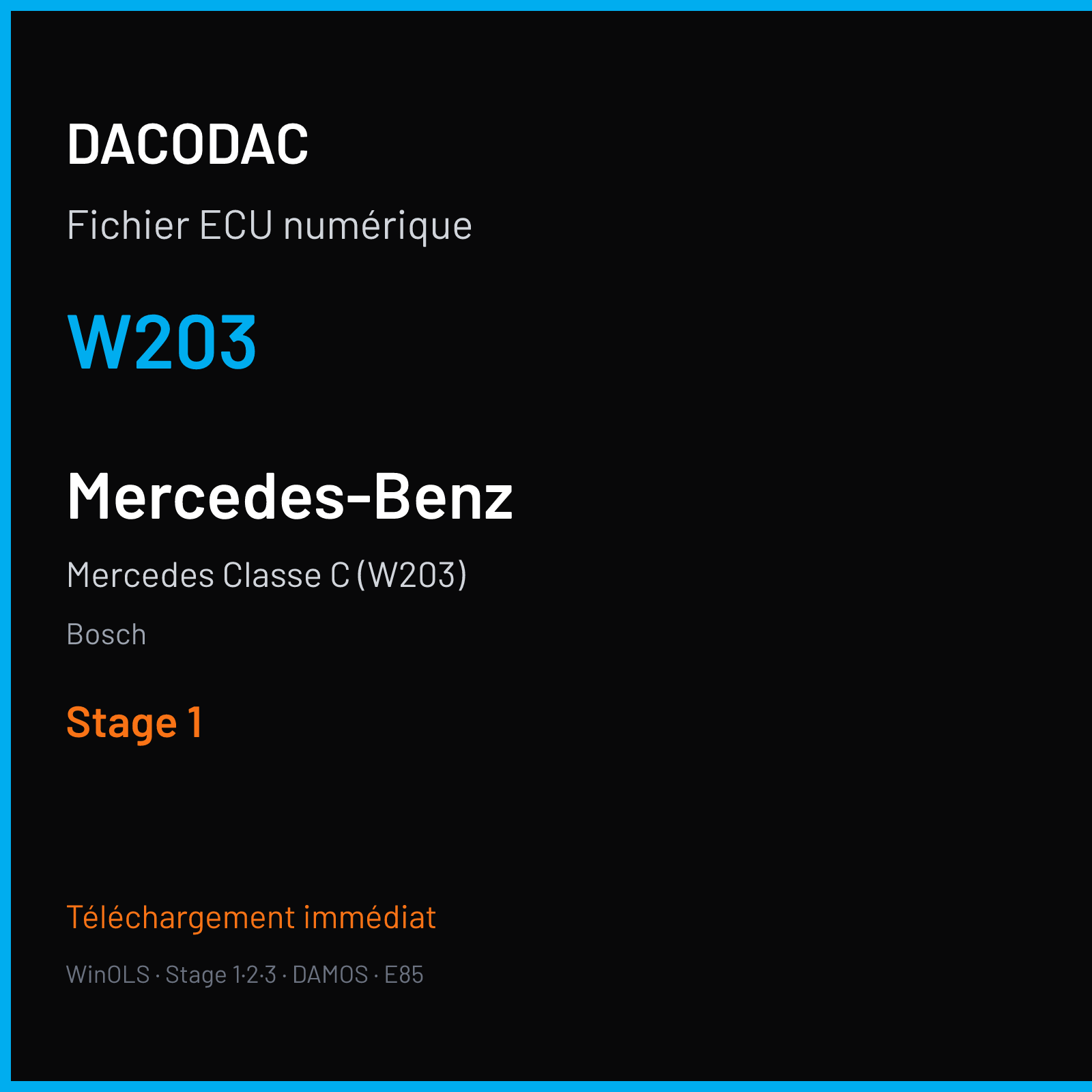 Mercedes Classe C (W203) (2004) — Bosch — W203 — Stage 1