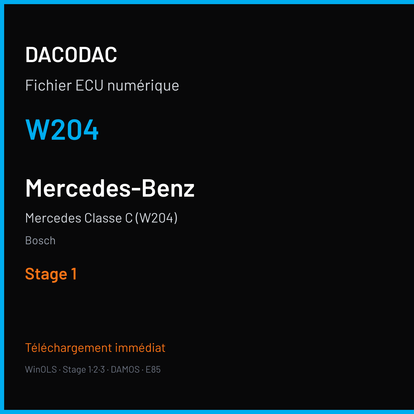 Mercedes Classe C (W204) (2003) — Bosch — W204 — Stage 1