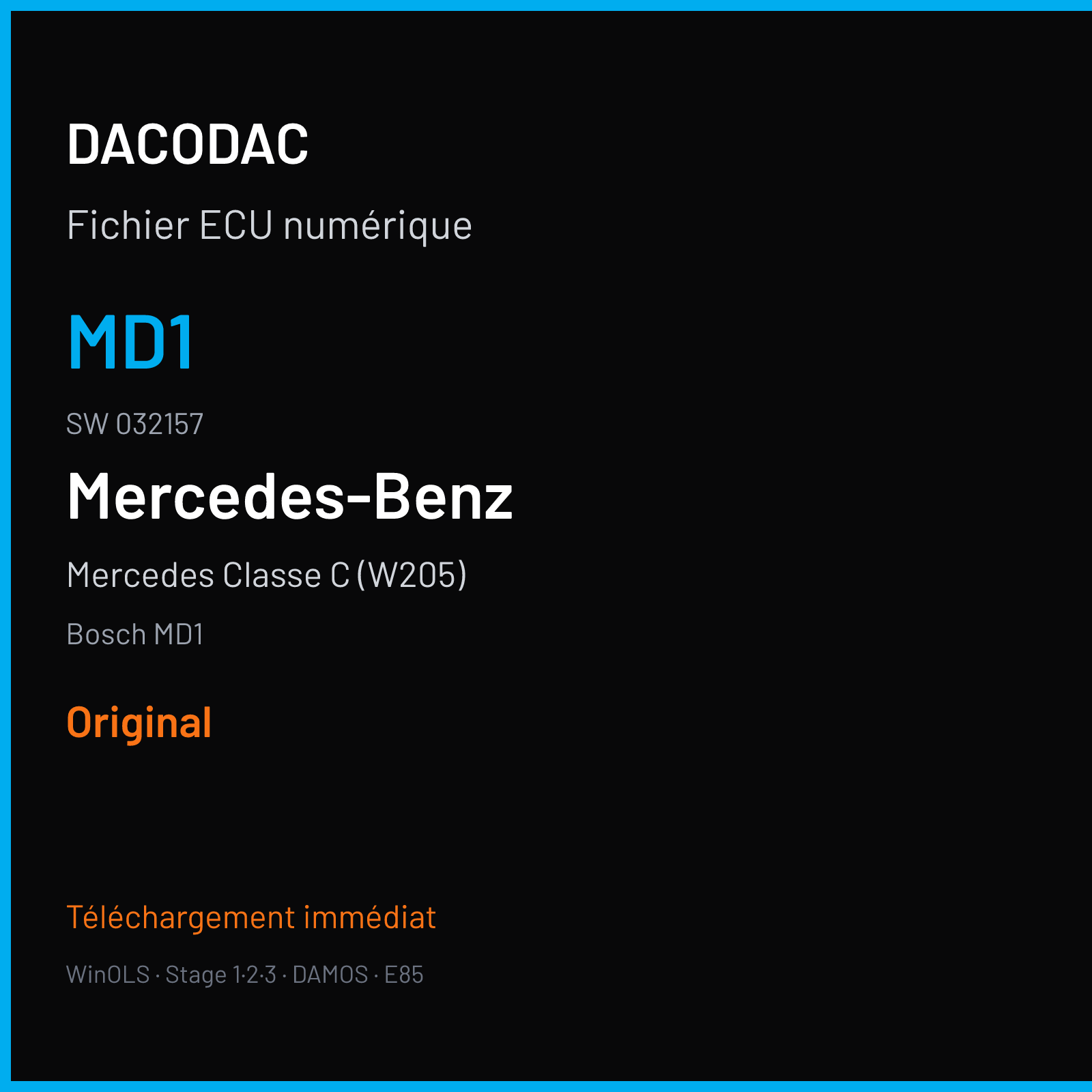 Mercedes Classe C (W205) (2019) — Bosch MD1 — MD1 · 032157 — Original