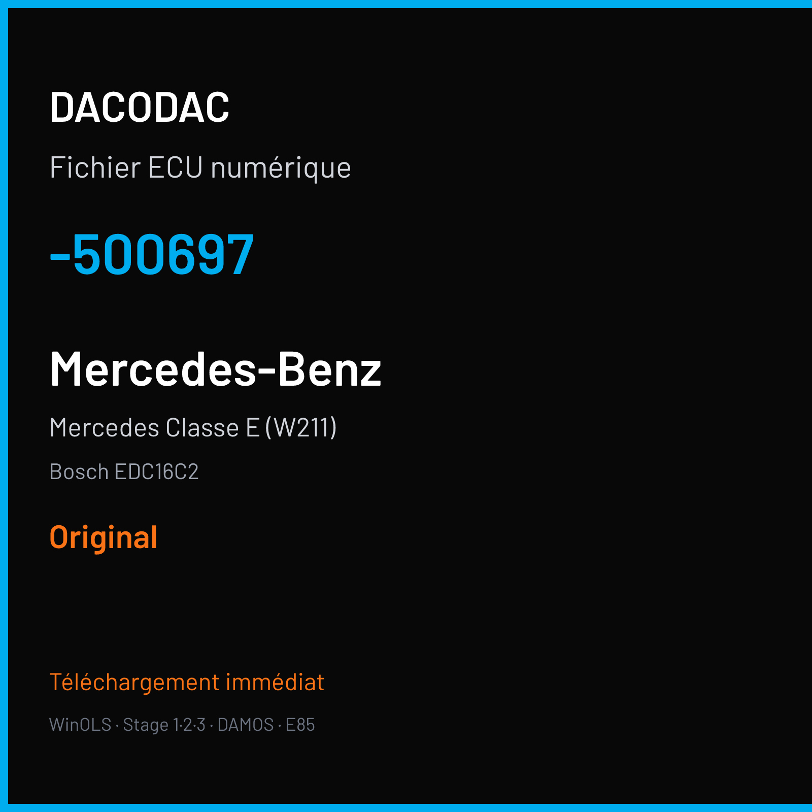 Mercedes Classe E (W211) (2004) — Bosch EDC16C2 — -500697 — Original