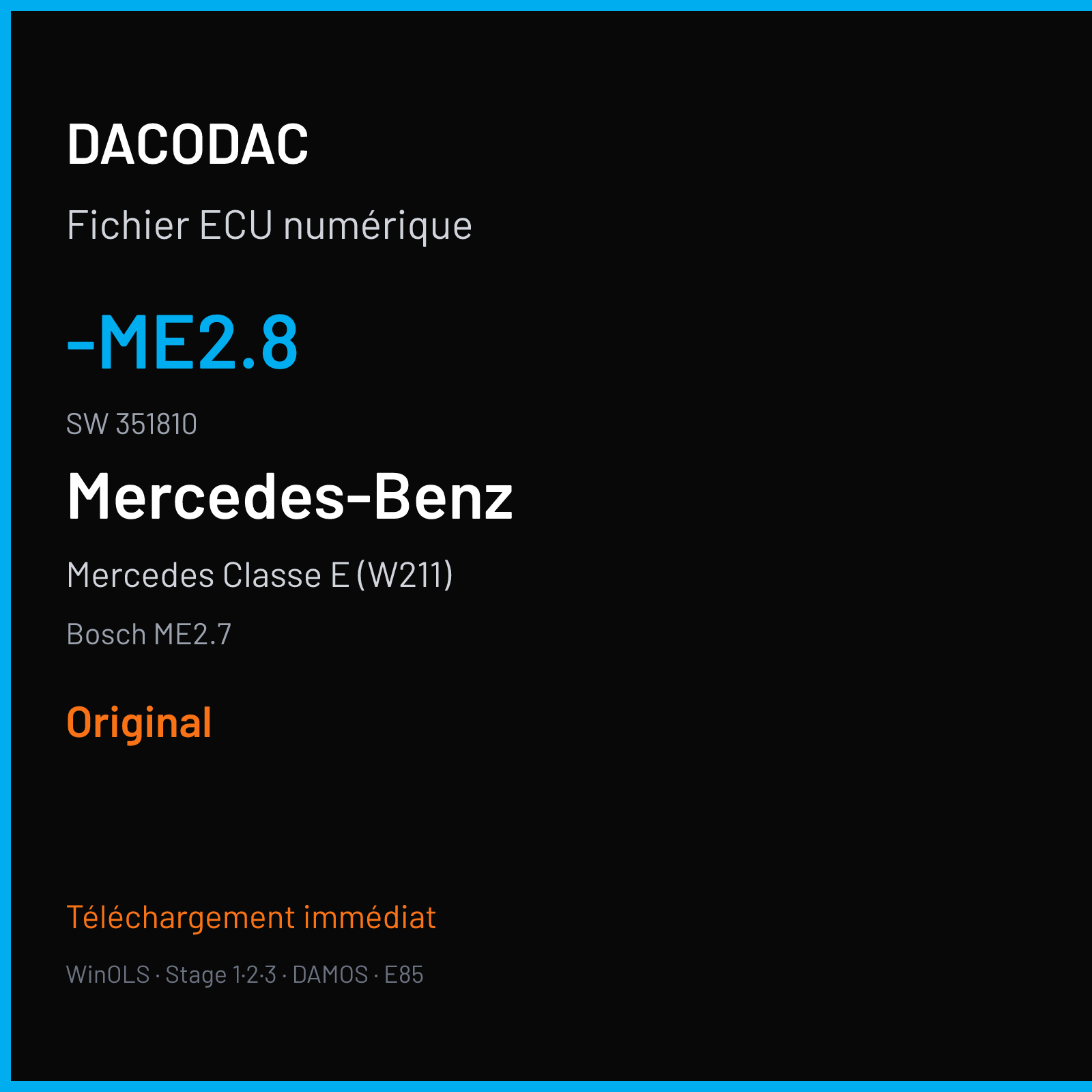 Mercedes Classe E (W211) (2004) — Bosch ME2.7 — -ME2.8 · 351810 — Original
