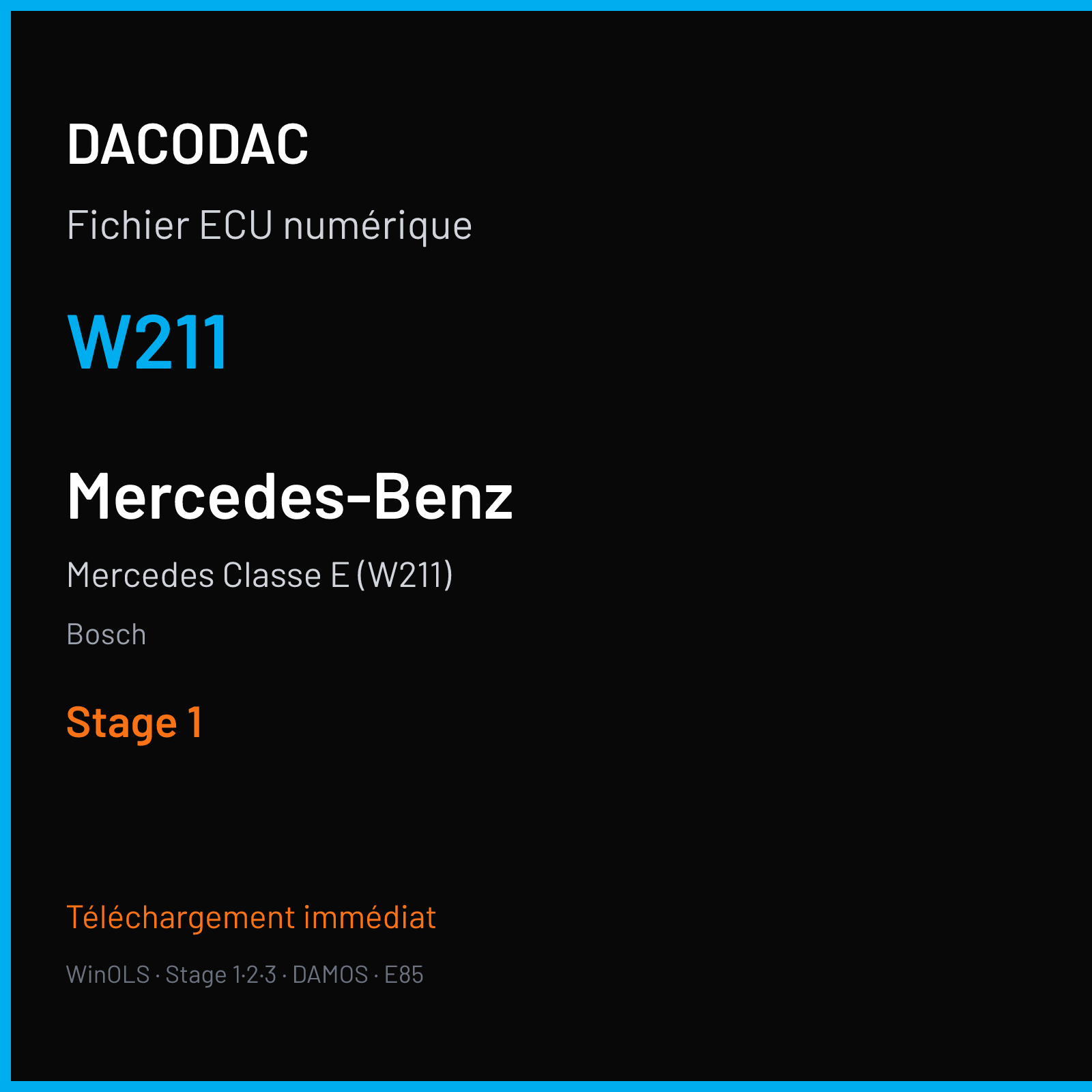 Mercedes Classe E (W211) (2003) — Bosch — W211 — Stage 1
