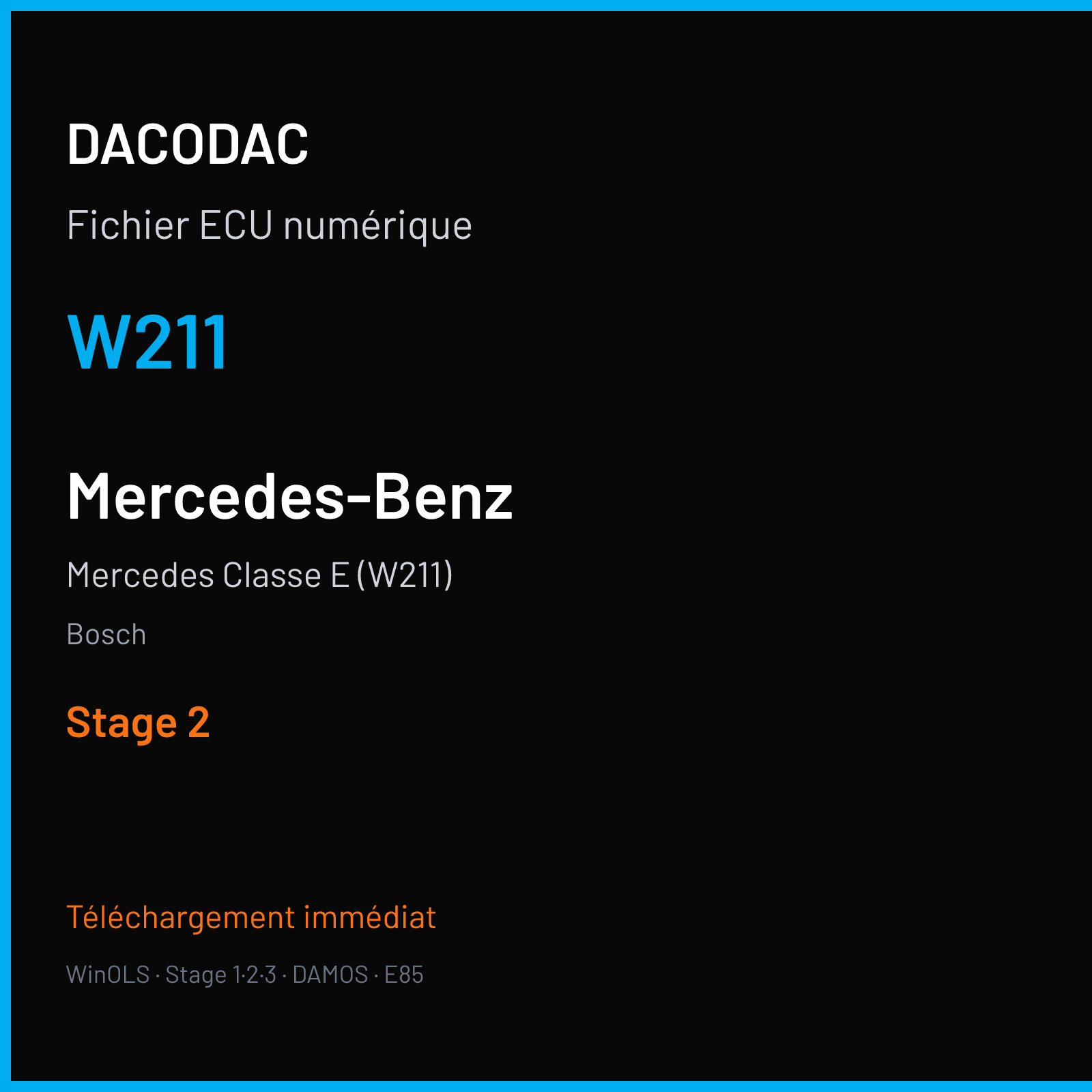 Mercedes Classe E (W211) (2003) — Bosch — W211 — Stage 2