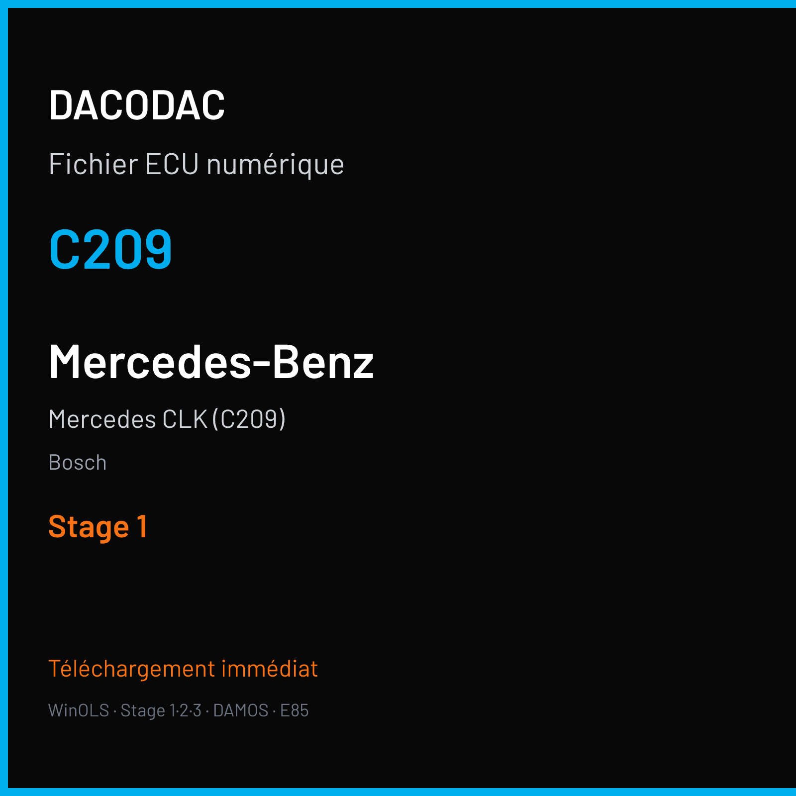 Mercedes CLK (C209) (2005) — Bosch — C209 — Stage 1