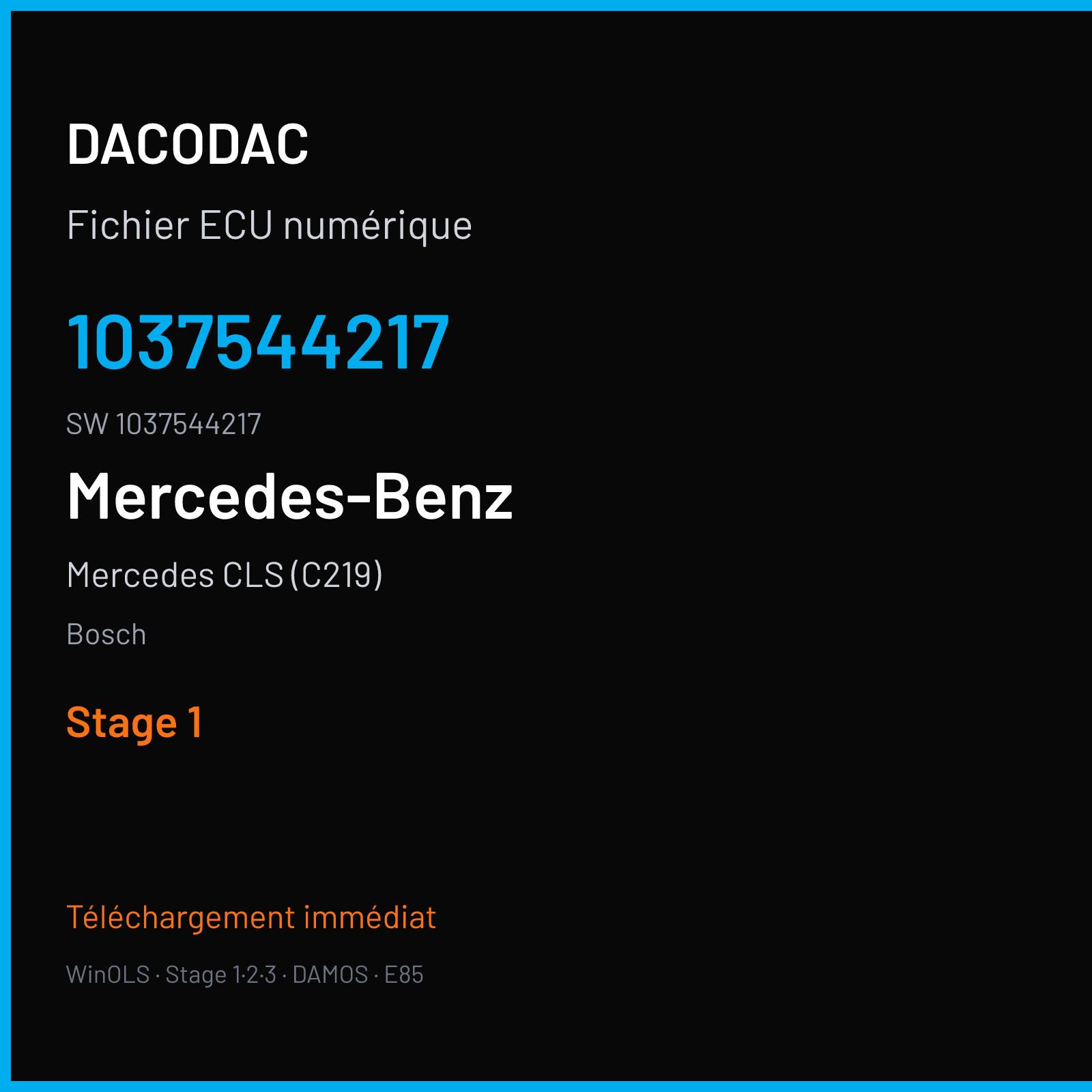 Mercedes CLS (C219) (2015) — Bosch — 1037544217 · 1037544217 — Stage 1