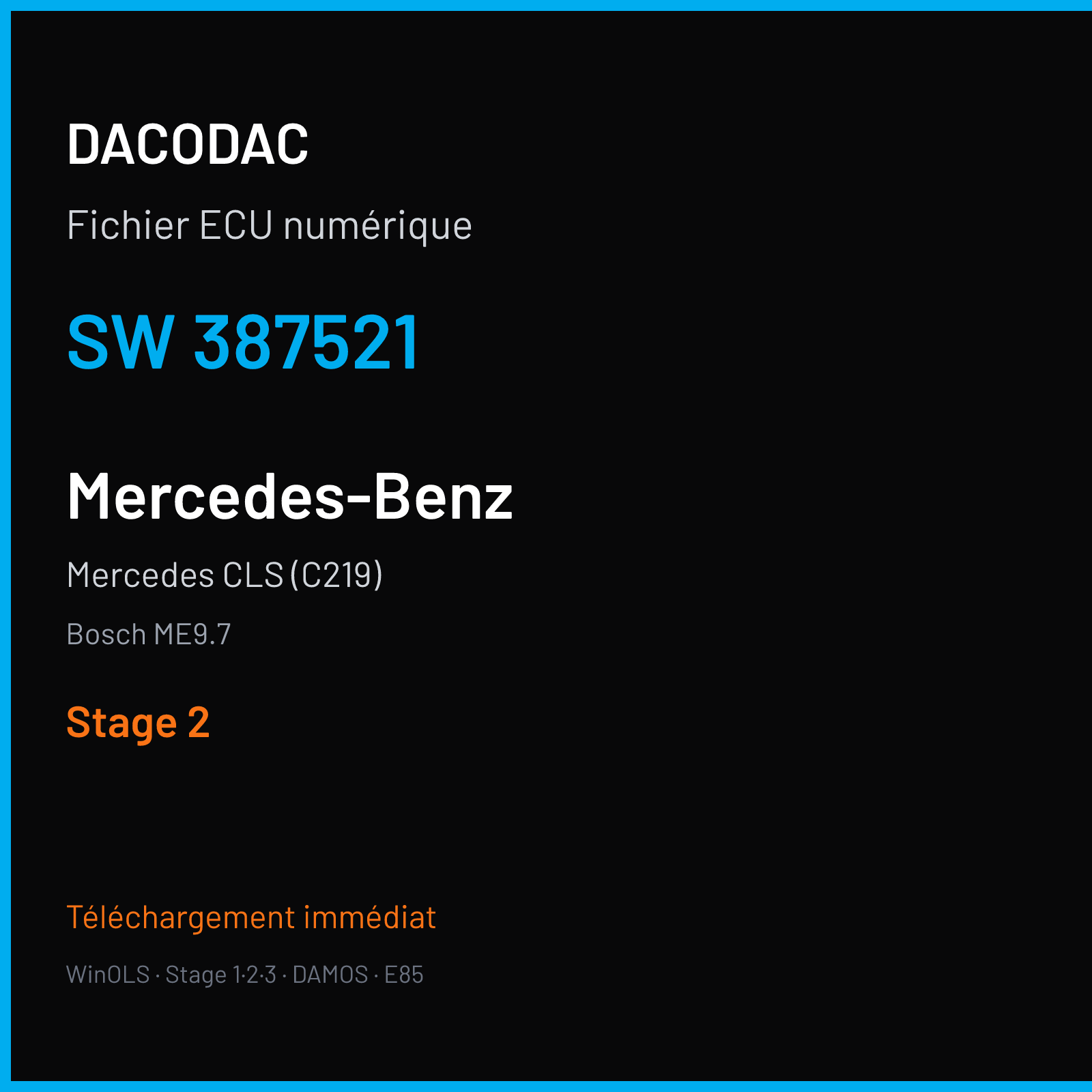 Mercedes CLS (C219) — Bosch ME9.7 — 387521 — Stage 2