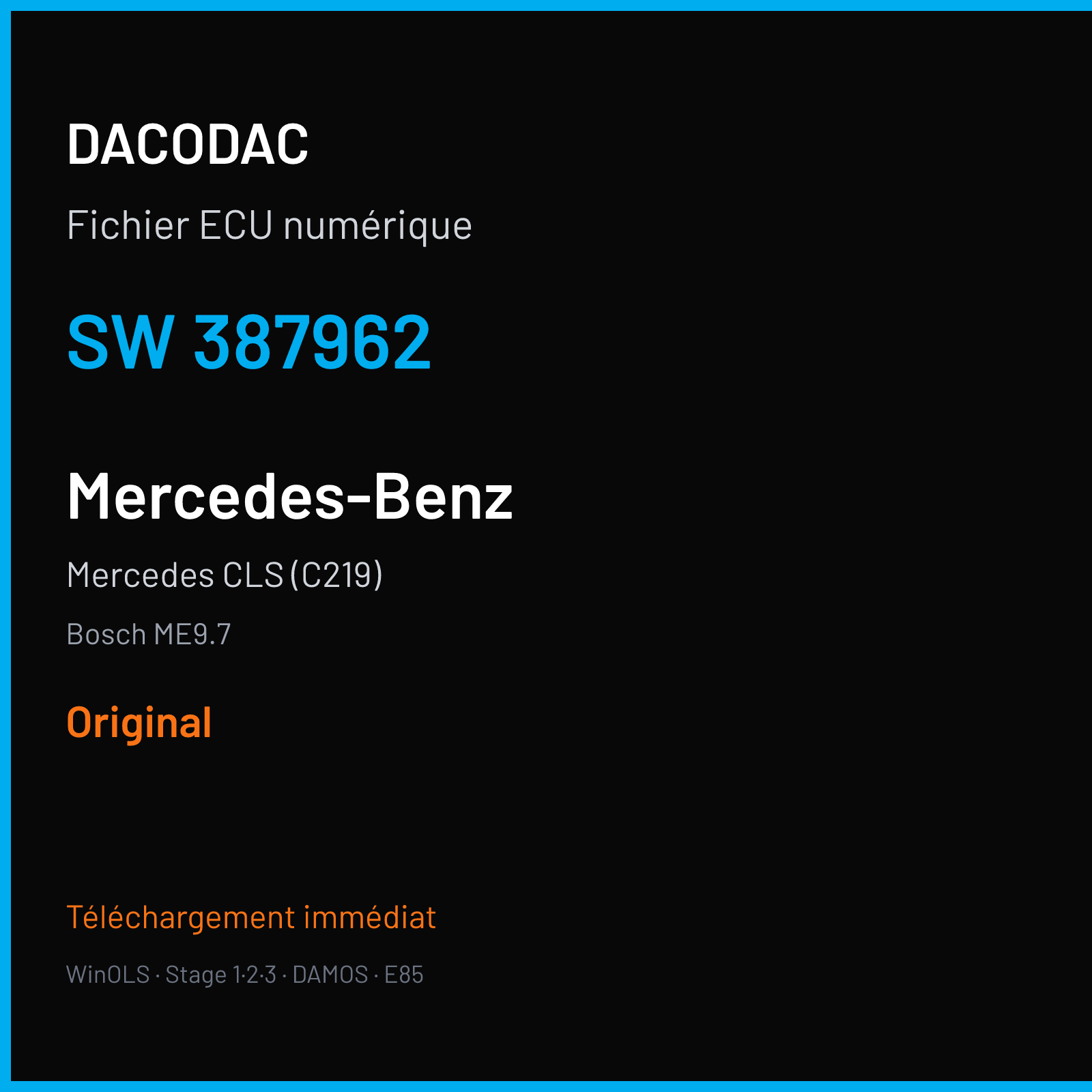 Mercedes CLS (C219) (2004) — Bosch ME9.7 — 387962 — Original