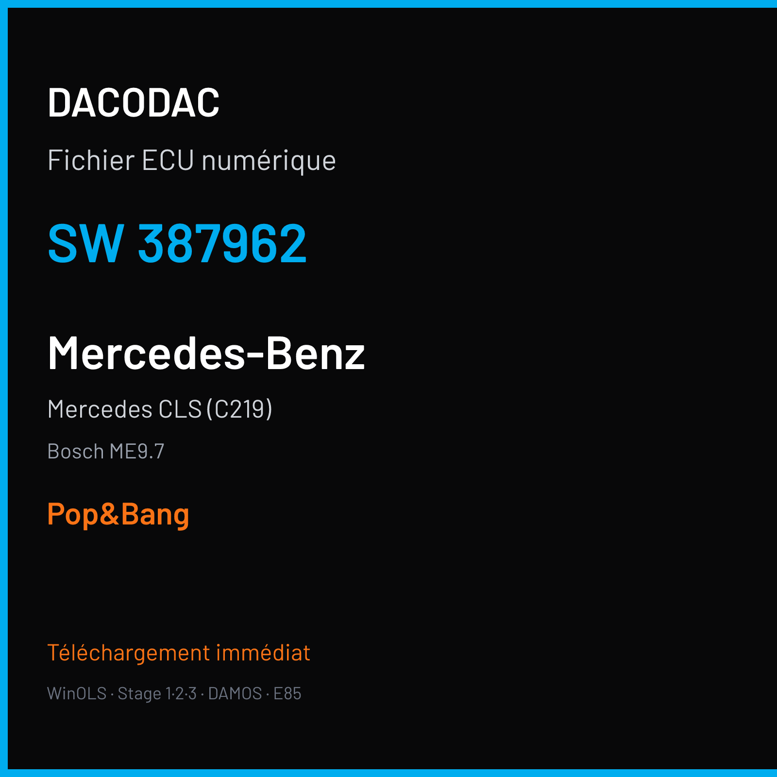 Mercedes CLS (C219) (2004) — Bosch ME9.7 — 387962 — Pop&Bang