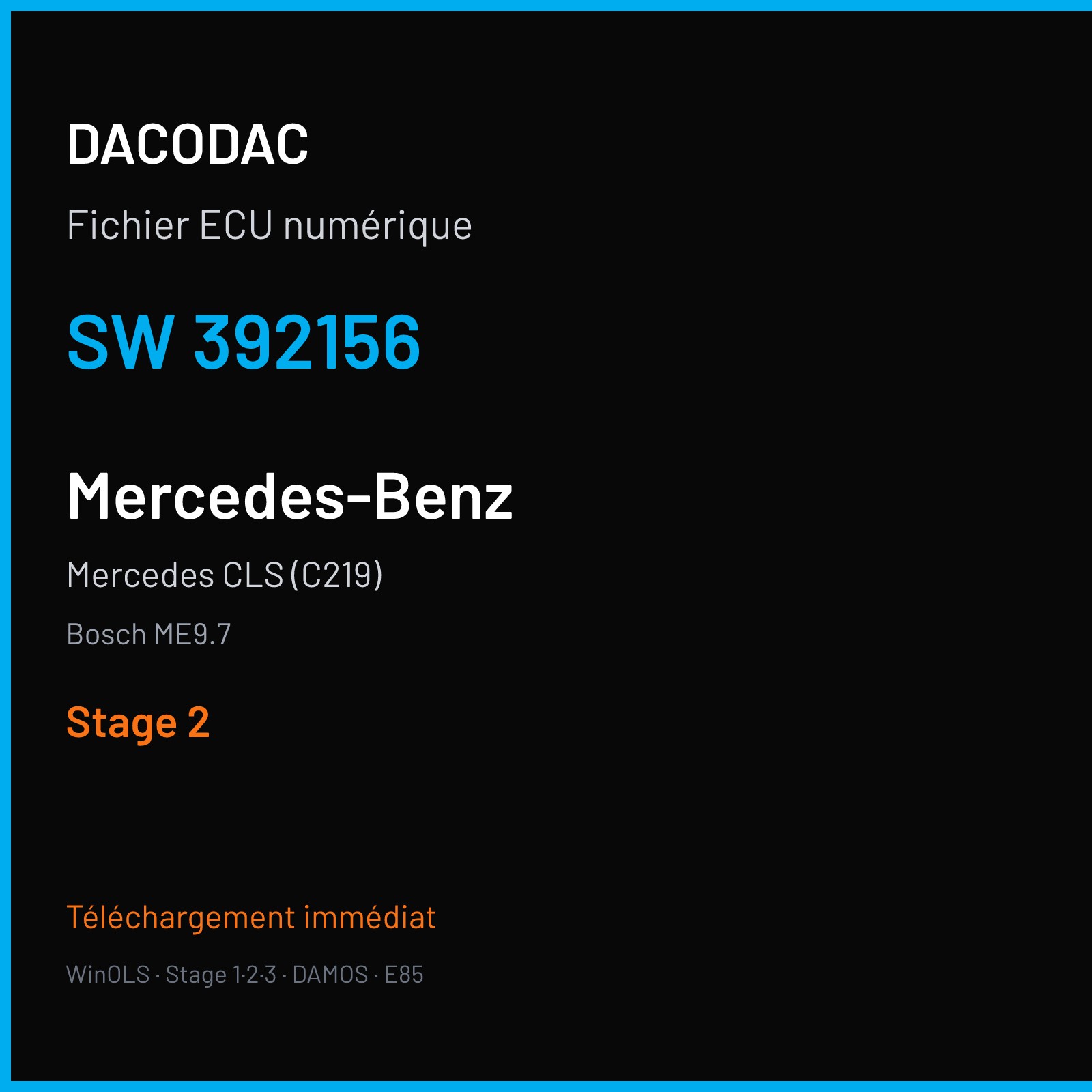 Mercedes CLS (C219) (2009) — Bosch ME9.7 — 392156 — Stage 2