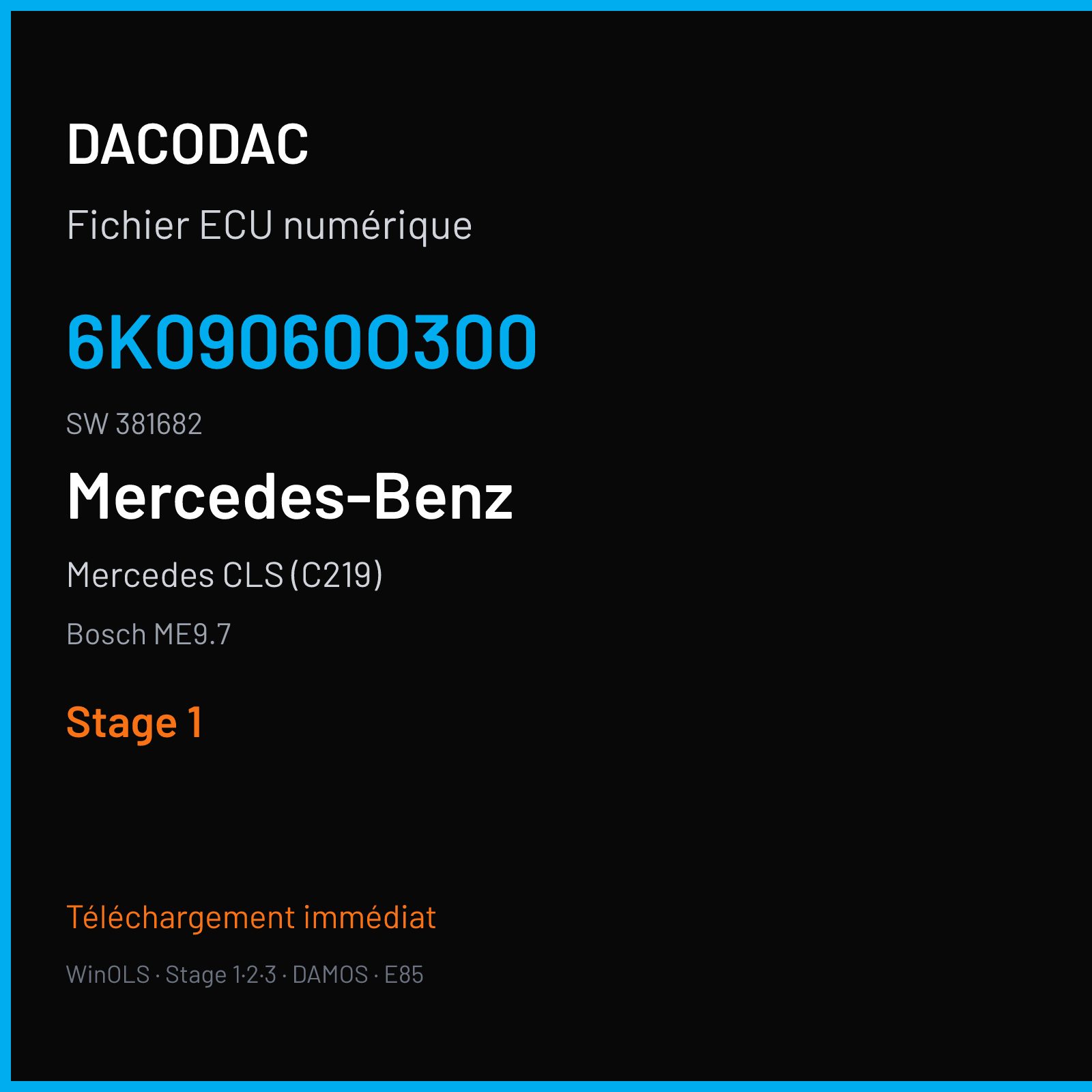 Mercedes CLS (C219) (2001) — Bosch ME9.7 — 6K09060O300 · 381682 — Stage 1