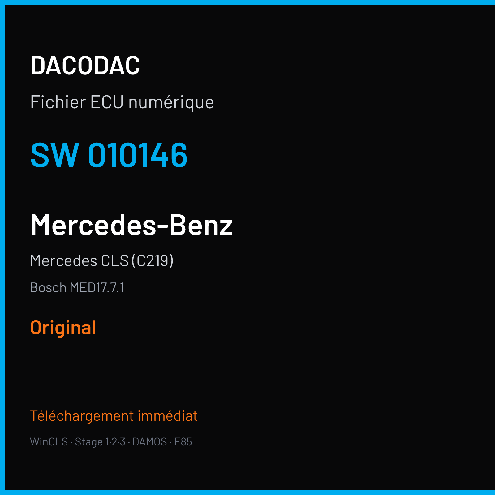Mercedes CLS (C219) (2010) — Bosch MED17.7.1 — 010146 — Original