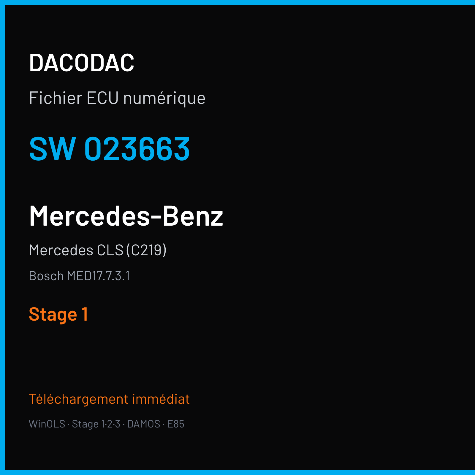 Mercedes CLS (C219) (2015) — Bosch MED17.7.3.1 — 023663 — Stage 1