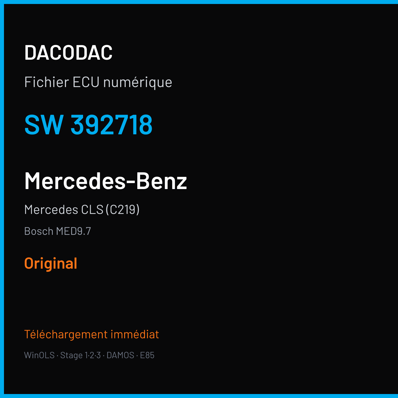 Mercedes CLS (C219) (2008) — Bosch MED9.7 — 392718 — Original