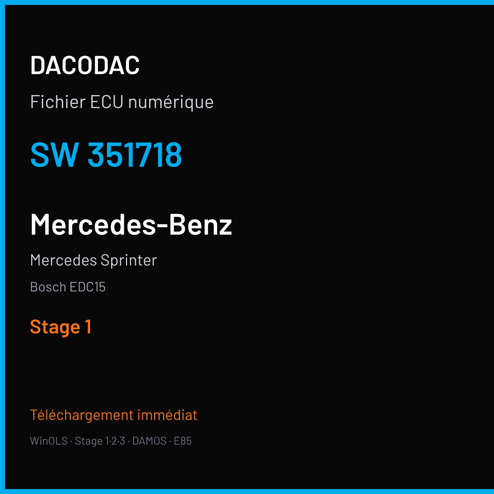 Mercedes Sprinter (2002) — Bosch EDC15 — 351718 — Stage 1