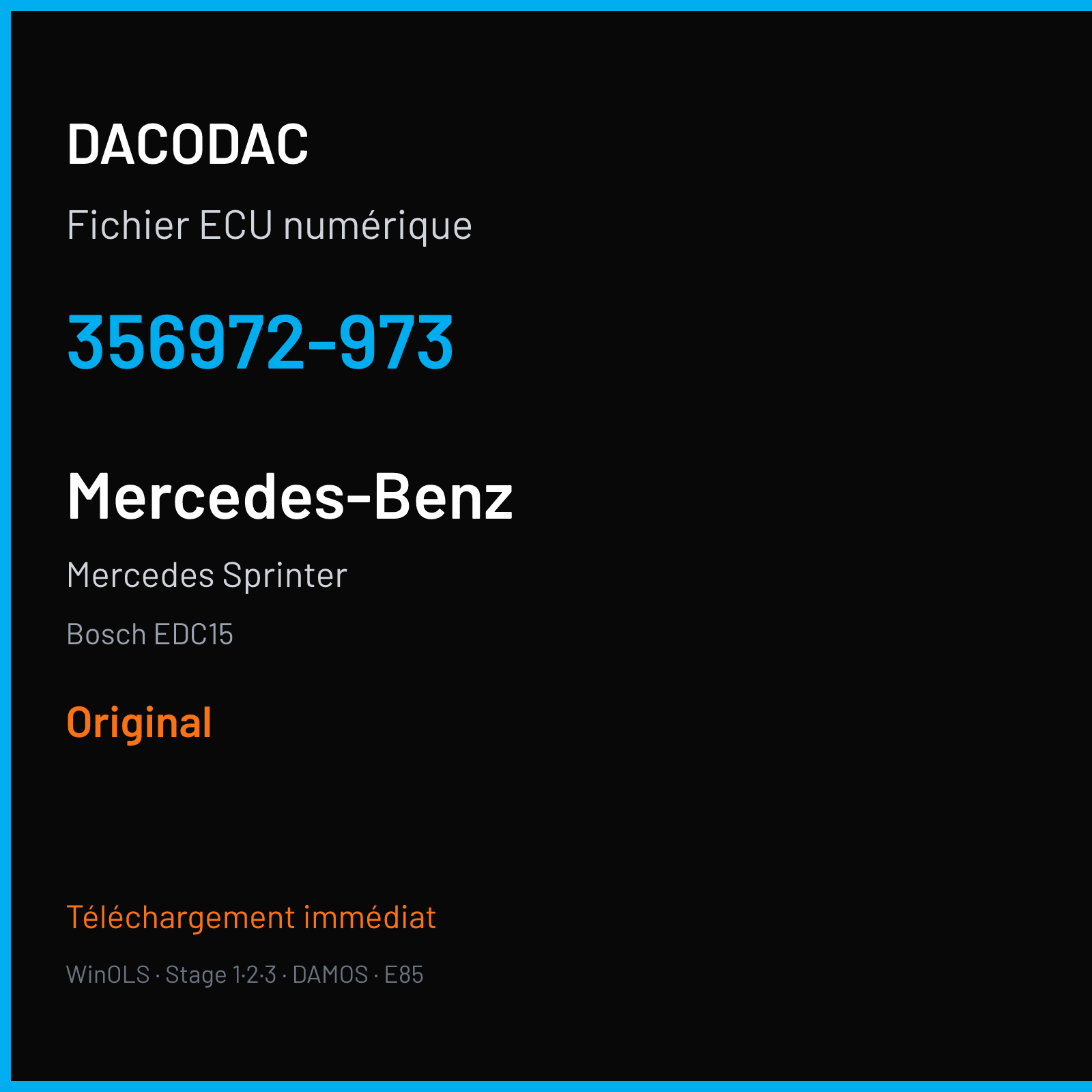 Mercedes Sprinter — Bosch EDC15 — 356972-973 — Original