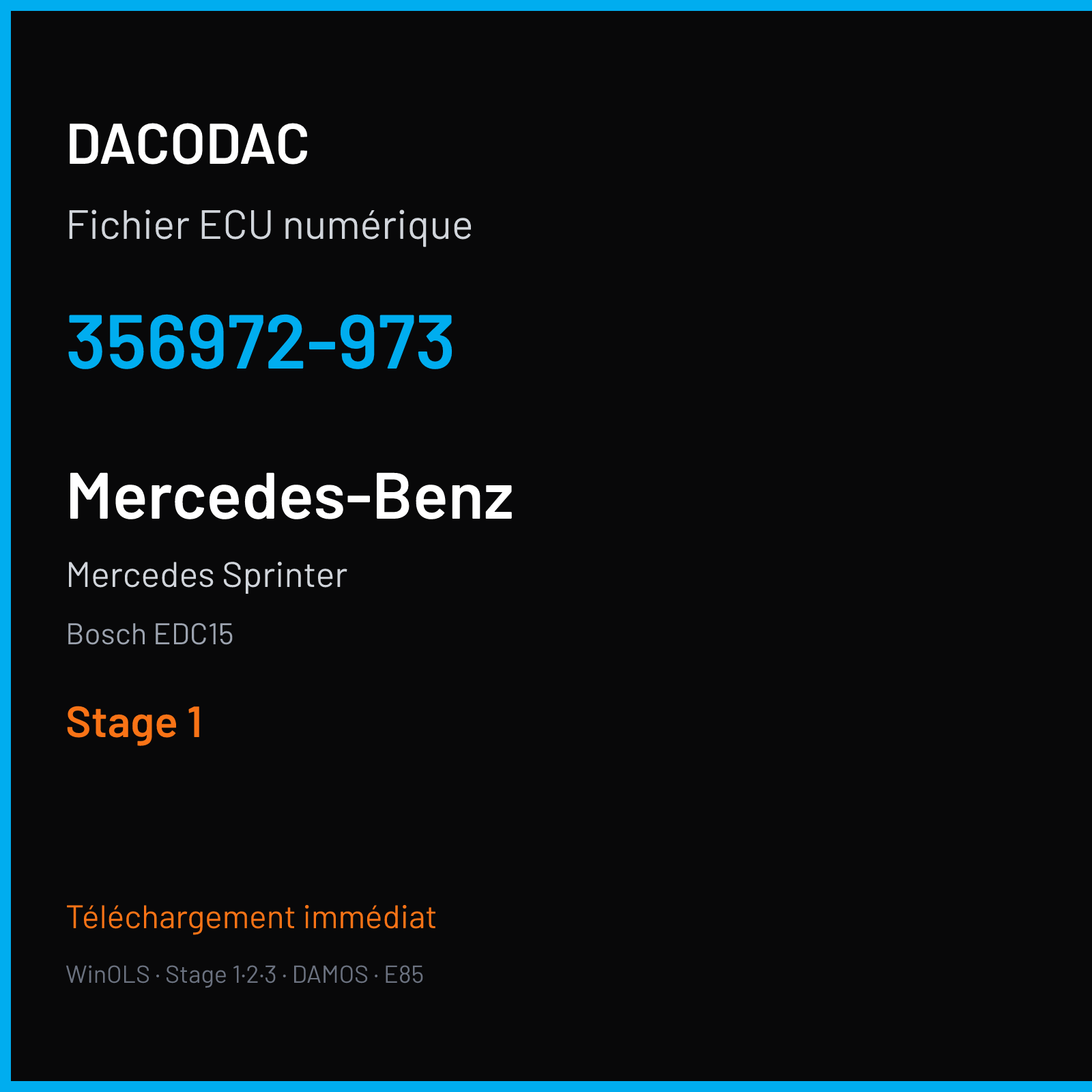 Mercedes Sprinter — Bosch EDC15 — 356972-973 — Stage 1