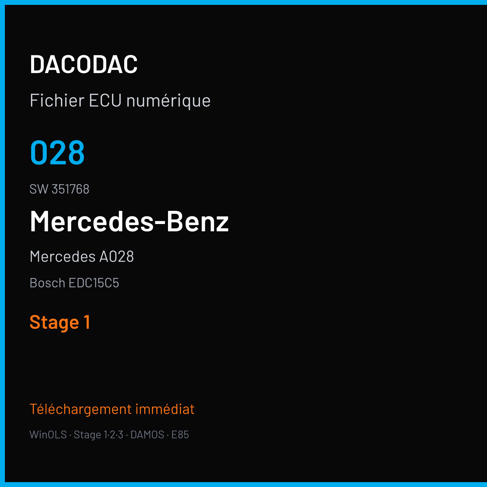 Mercedes A028 (2002) — Bosch EDC15C5 — 028 · 351768 — Stage 1