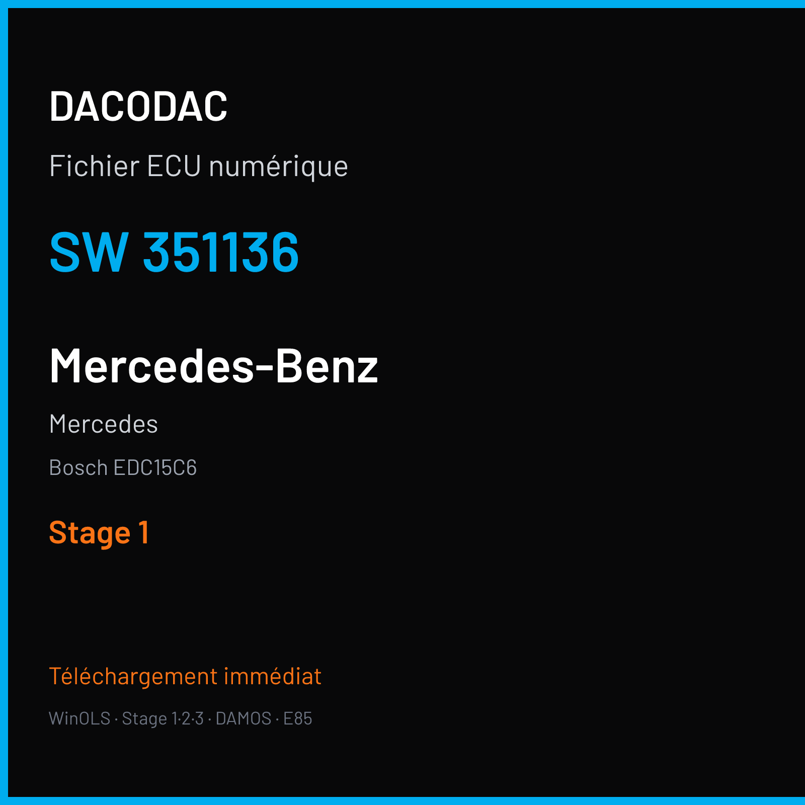 Mercedes (1999) — Bosch EDC15C6 — 351136 — Stage 1