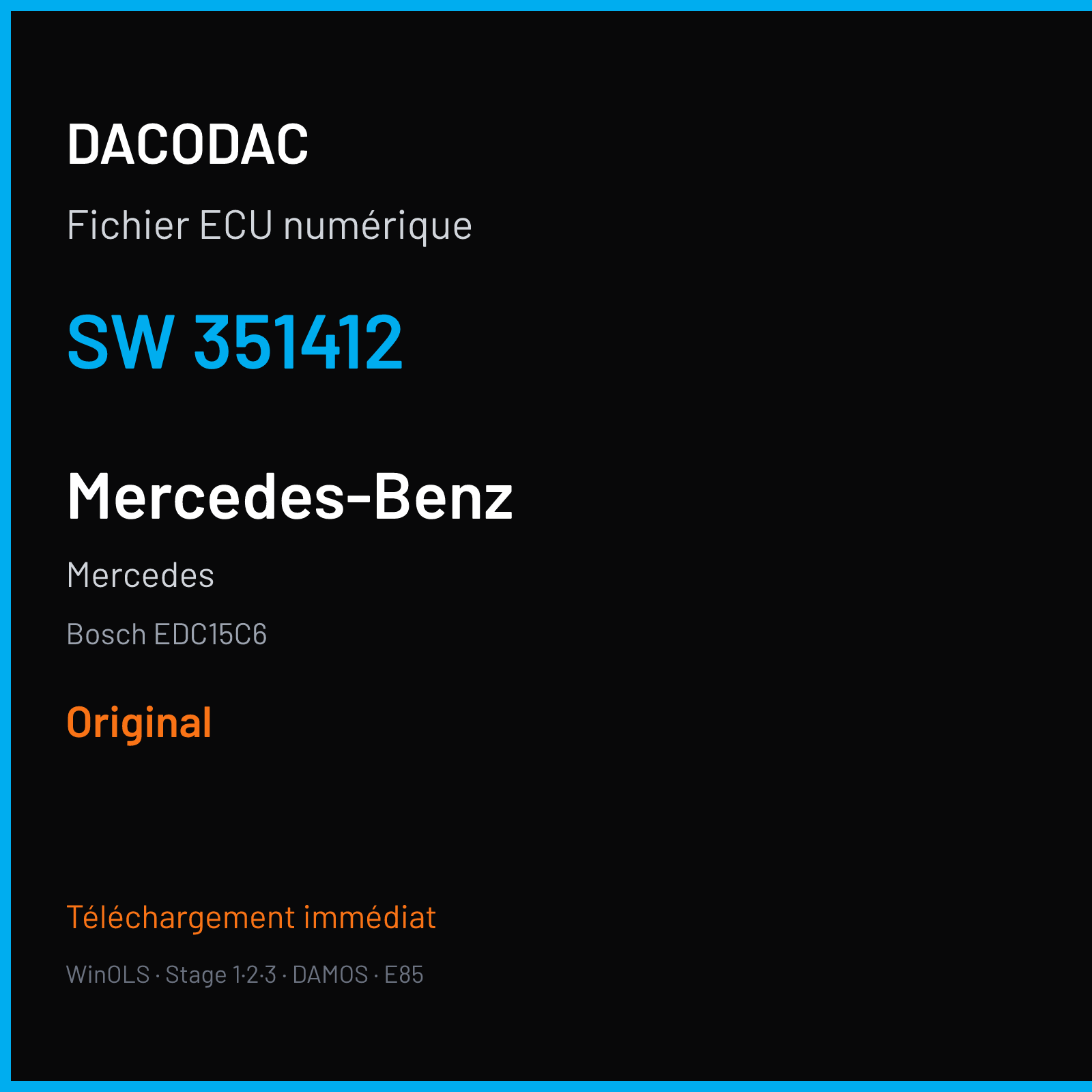 Mercedes (2002) — Bosch EDC15C6 — 351412 — Original
