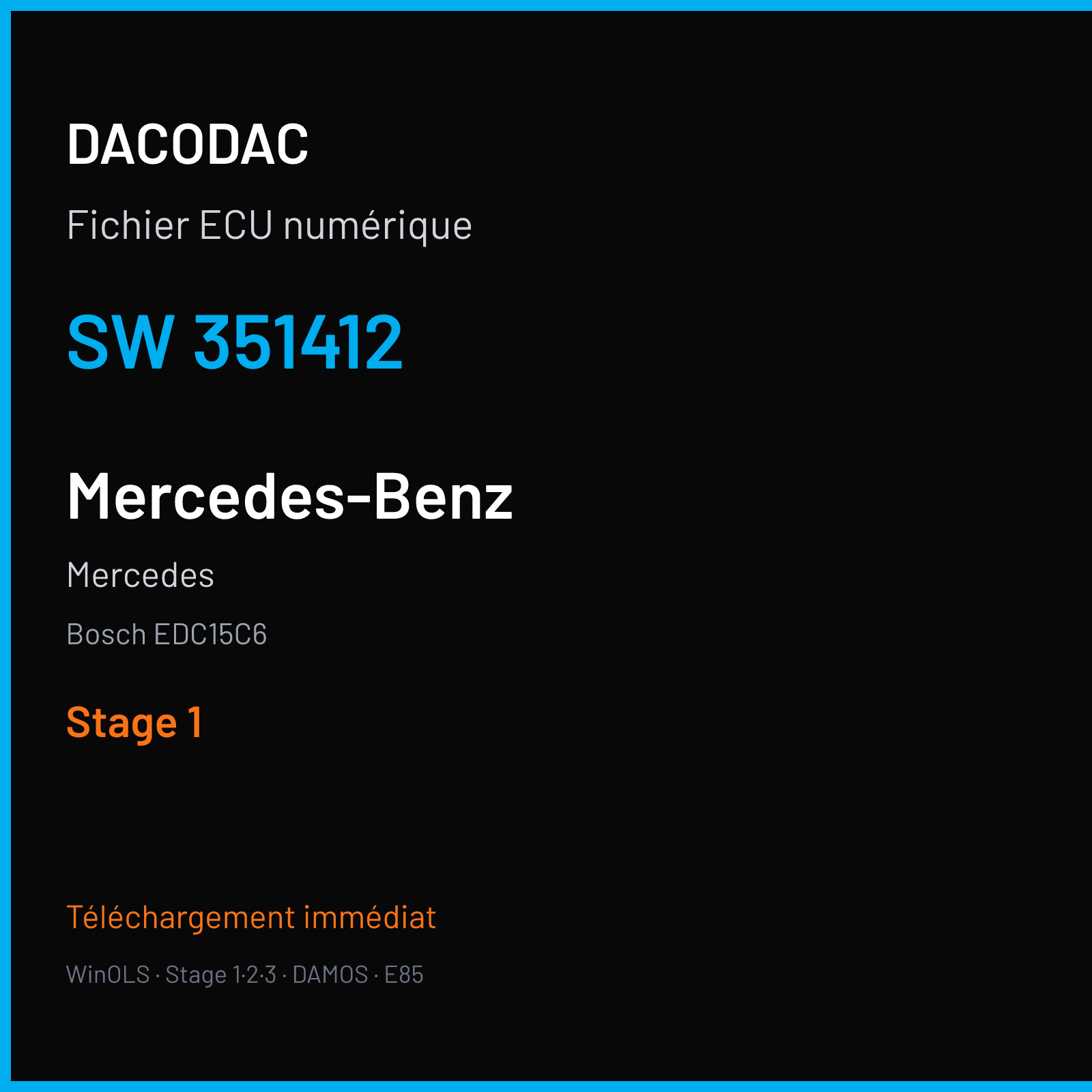 Mercedes (2002) — Bosch EDC15C6 — 351412 — Stage 1