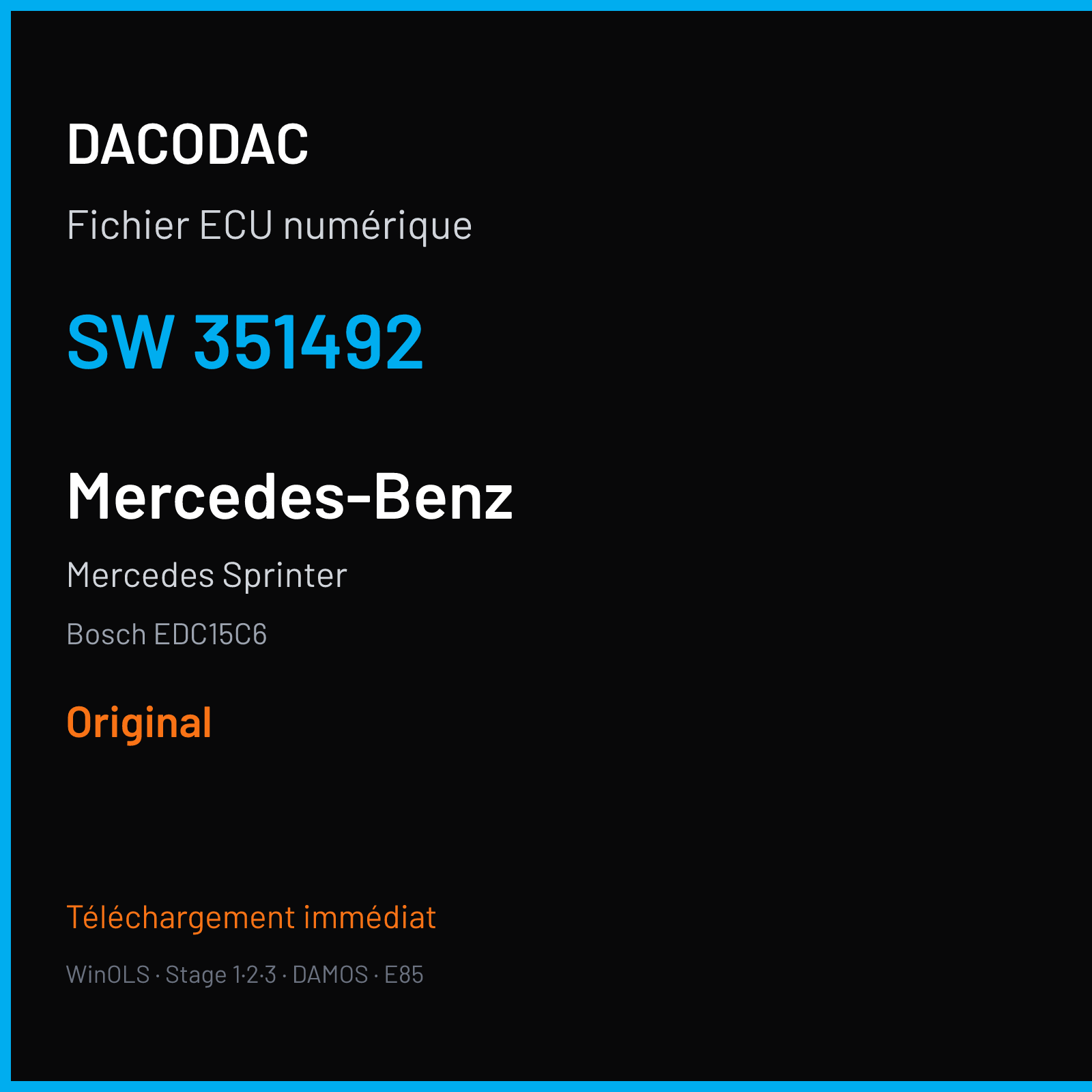 Mercedes Sprinter — Bosch EDC15C6 — 351492 — Original