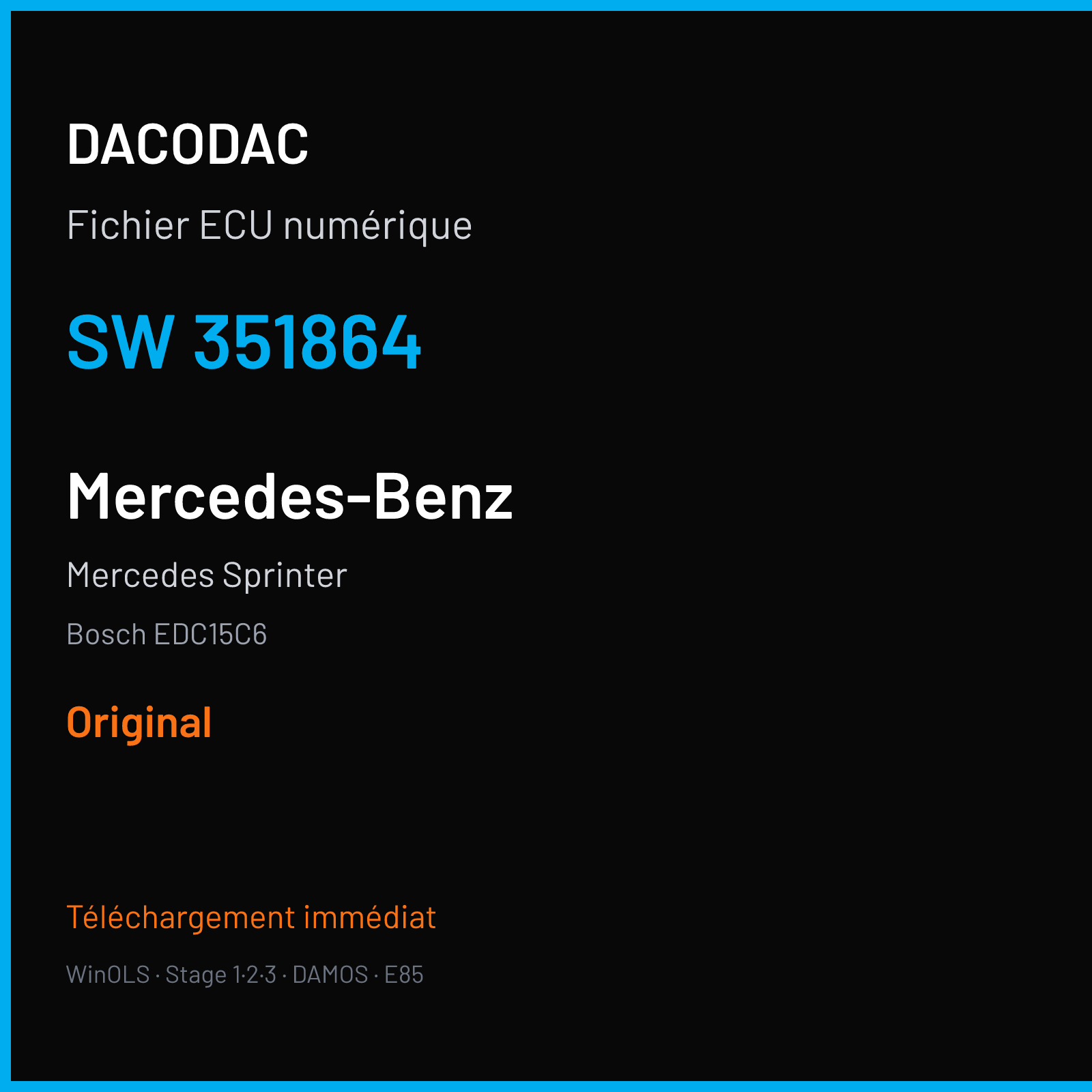 Mercedes Sprinter — Bosch EDC15C6 — 351864 — Original