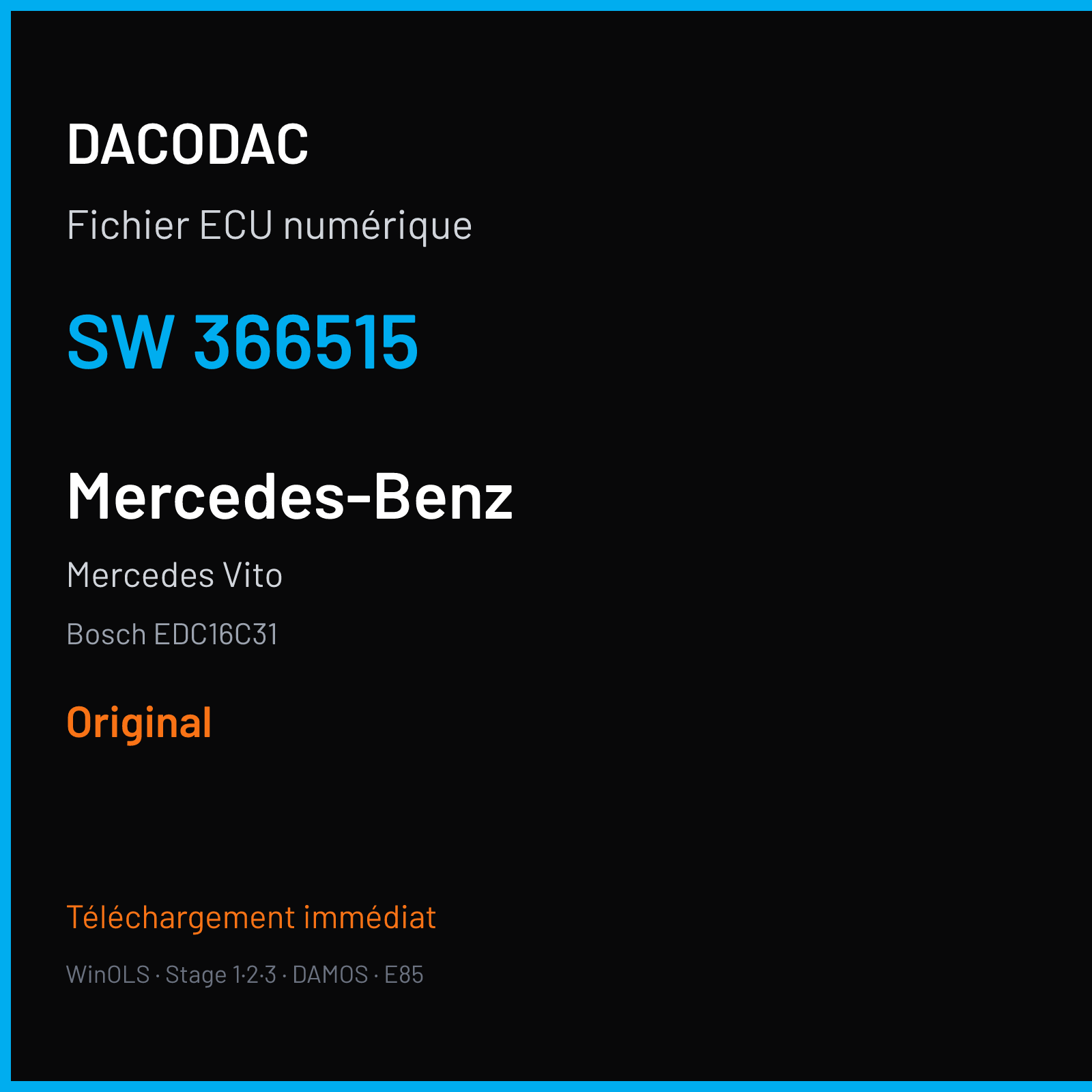 Mercedes Vito (2003) — Bosch EDC16C31 — 366515 — Original