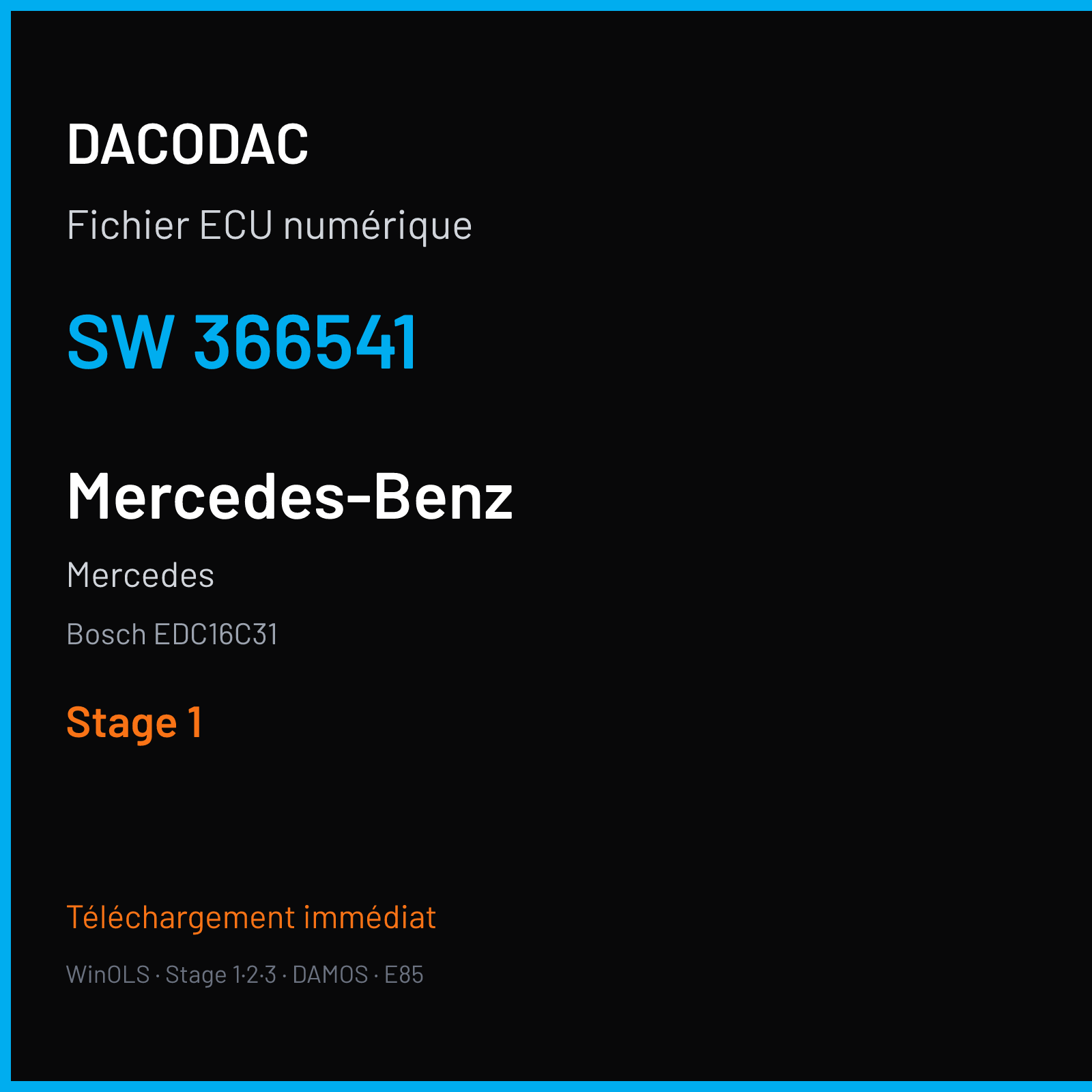 Mercedes (2003) — Bosch EDC16C31 — 366541 — Stage 1