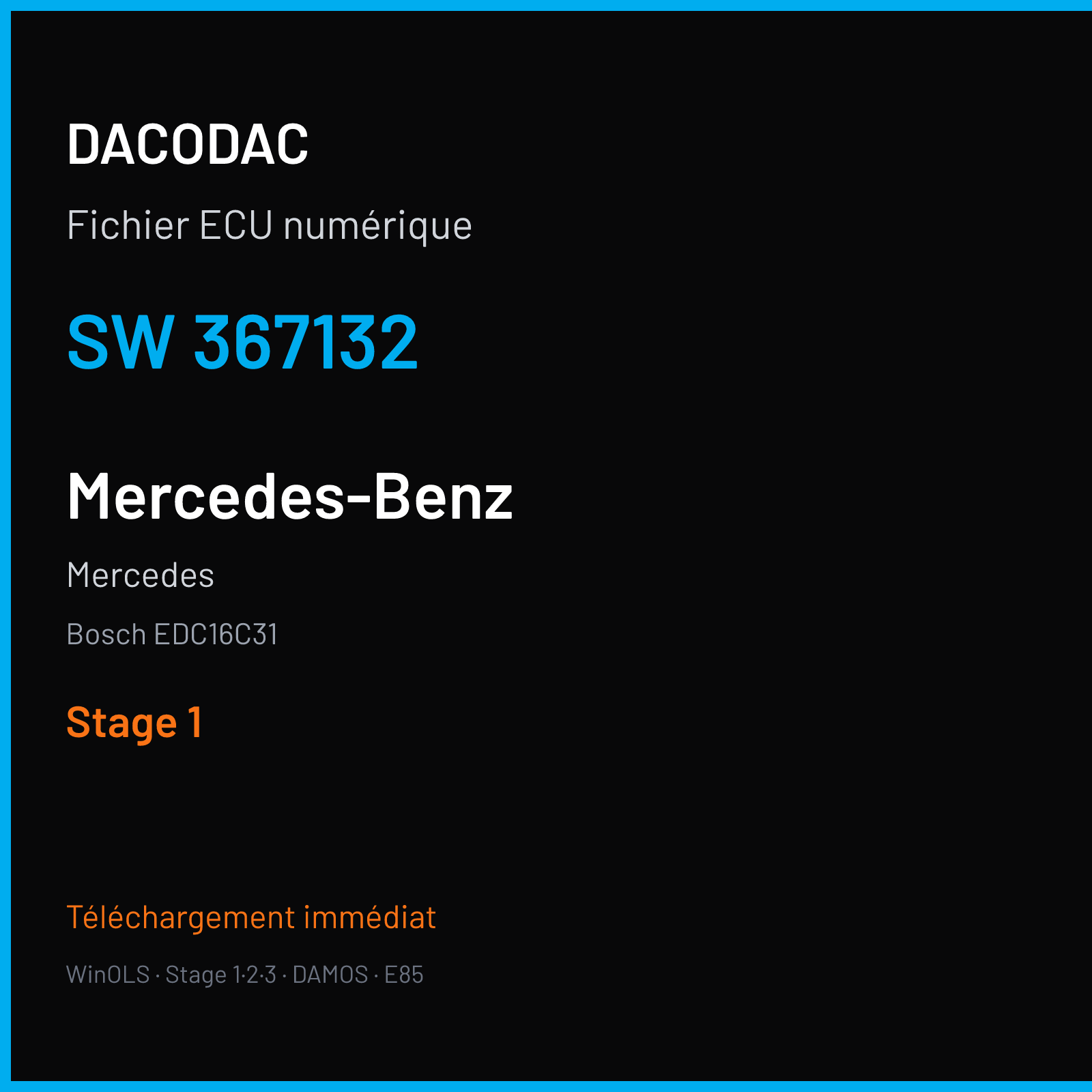 Mercedes (2004) — Bosch EDC16C31 — 367132 — Stage 1