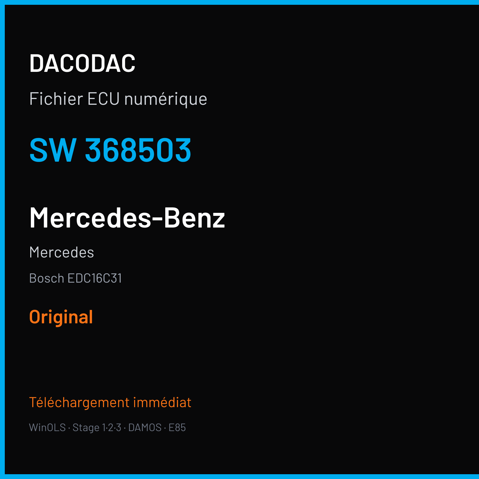 Mercedes (2004) — Bosch EDC16C31 — 368503 — Original